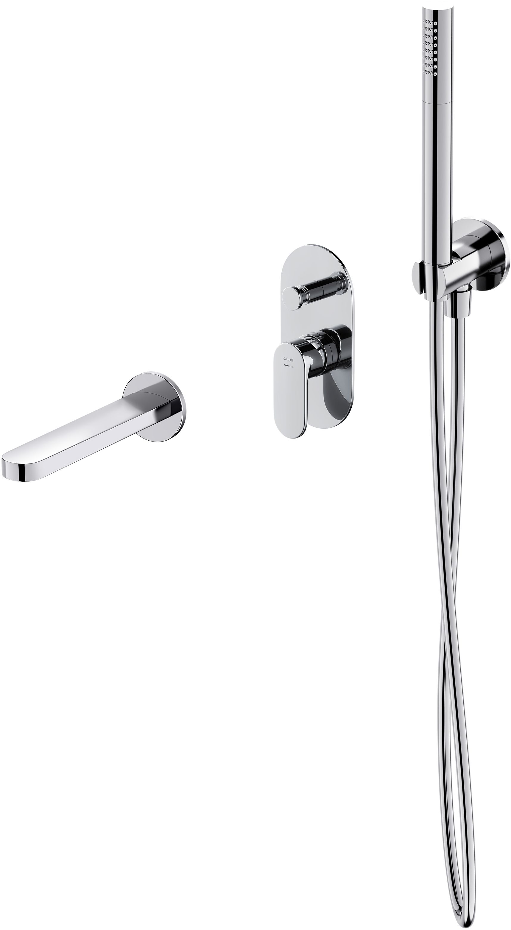 Cersanit Crea zestaw wannowo-prysznicowy podtynkowy chrom S952-035