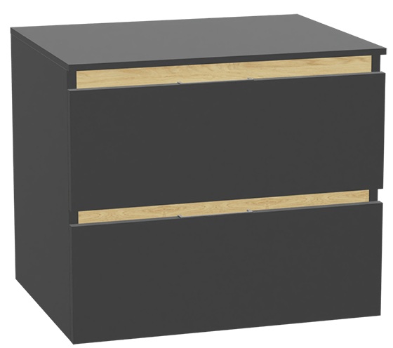 Zestaw Excellent Tuto 2.0 szafka 60 cm podumywalkowa wisząca z blatem szary-dąb MLEX.2172.K.60.011G.GRGR