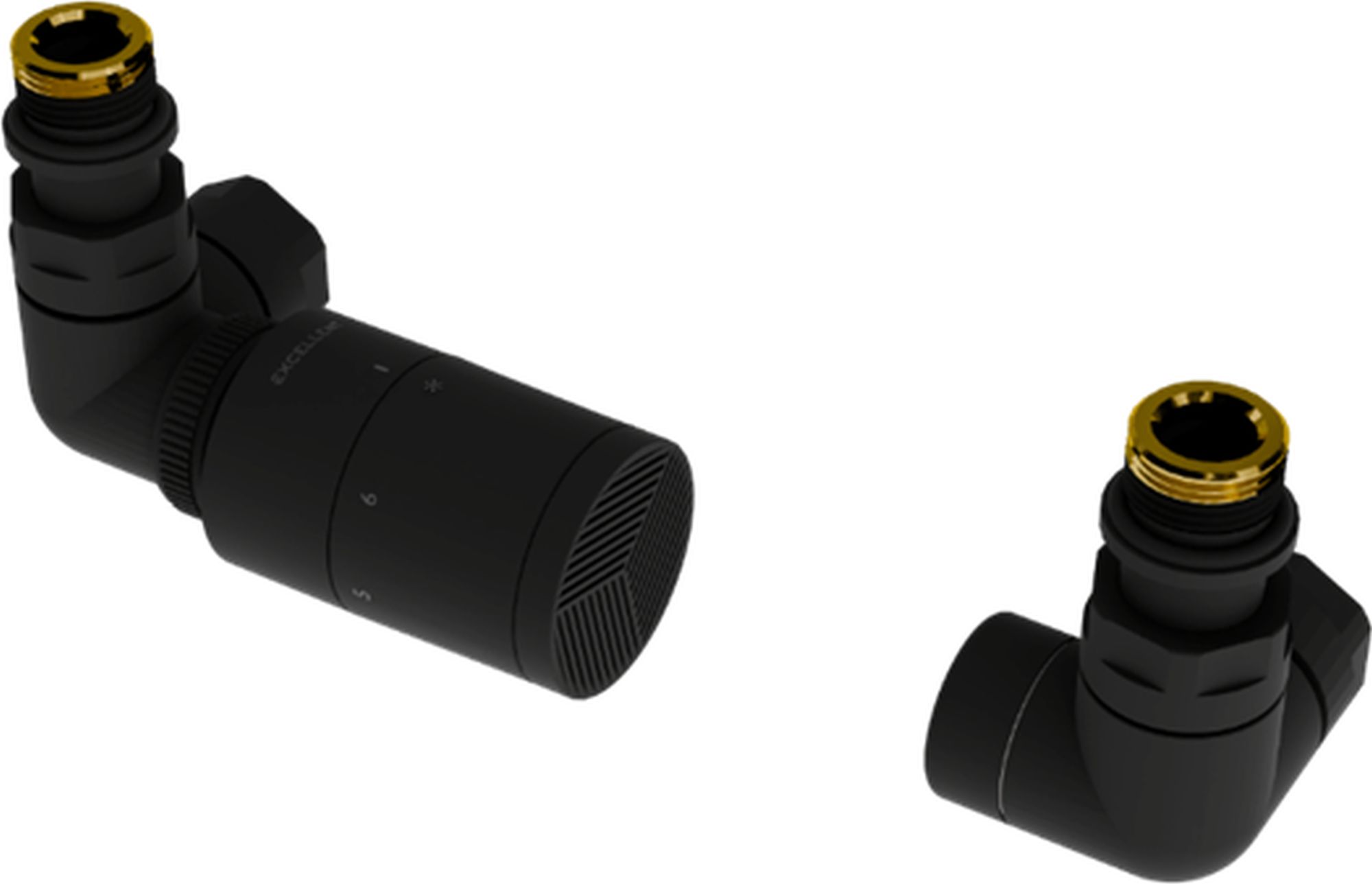 Excellent Caldo zawór trójosiowy termostatyczny czarny GREX.CA20.L.TT.BL