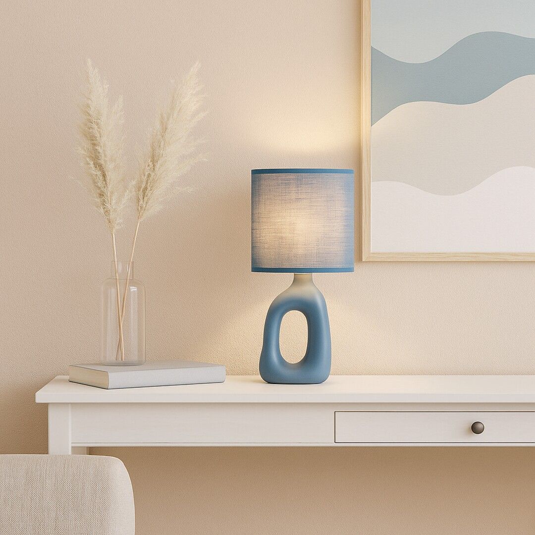 Rabalux Sylira lampa stołowa 1x40 W niebieska 74072