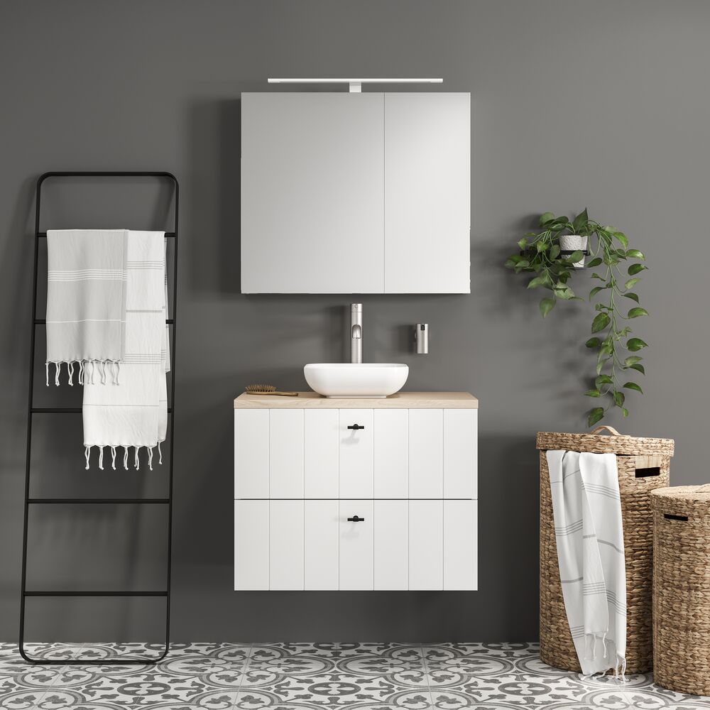 Tiger Maryport szafka 80 cm podumywalkowa wisząca biały mat 1495028801 - Wysyłka w 24h