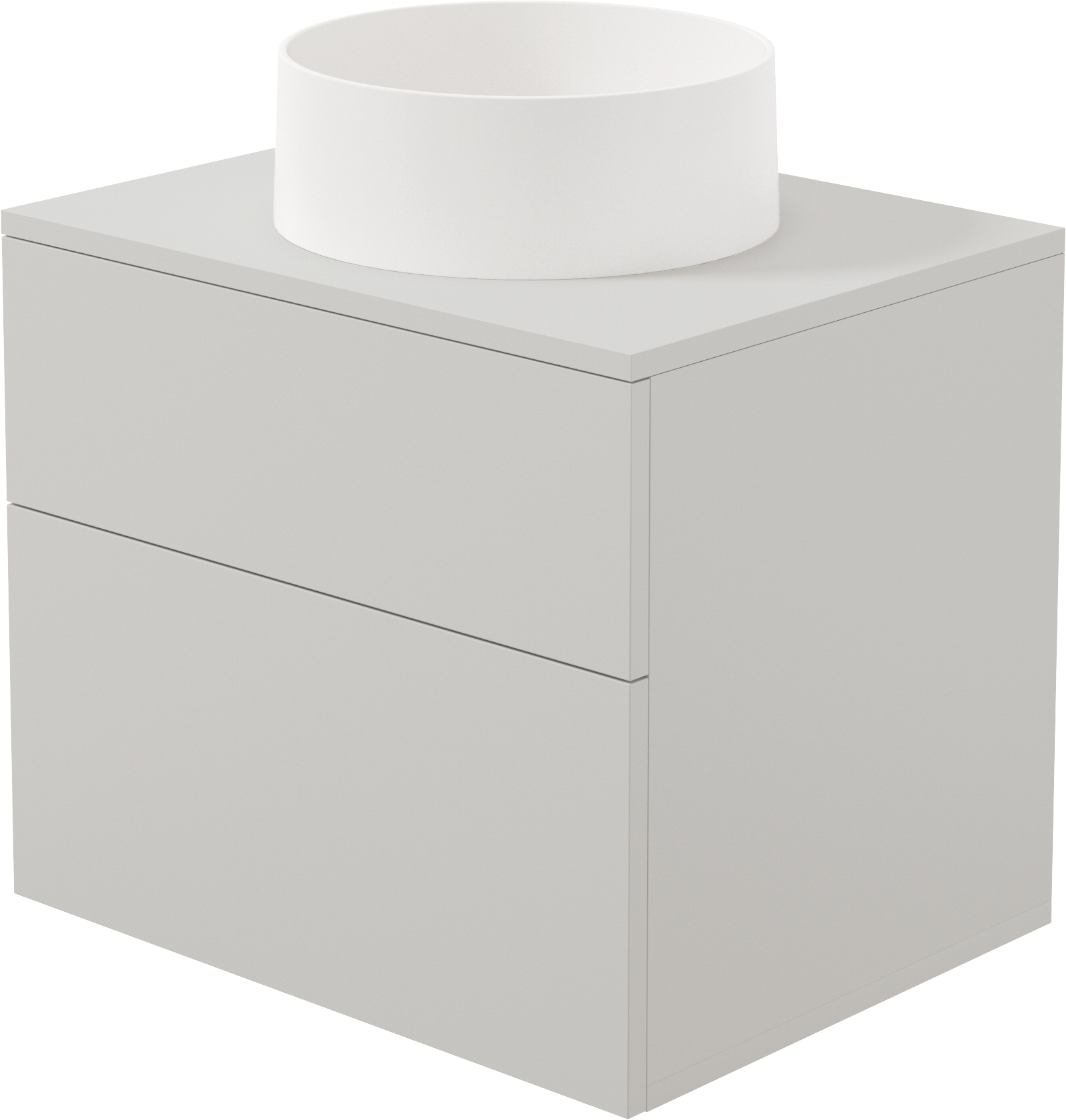 Deante Prizma umywalka z szafką i blatem 60 cm alabaster/kaszmir SDKB6SAU4S