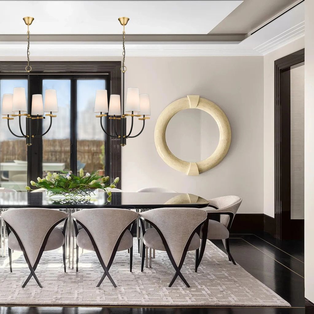 CosmoLight Bow lampa wisząca 4x40W biała/czarna P04183BK