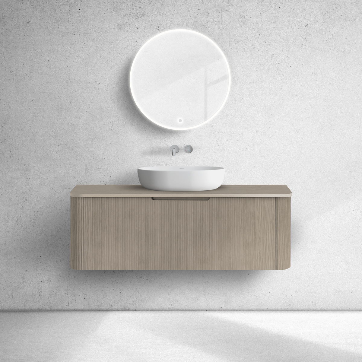 Oltens Hamnes szafka 120 cm podumywalkowa wisząca z blatem dąb 68677060 - Wysyłka w 24h