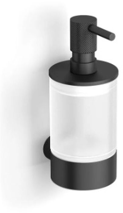 Stella Megan dozownik do mydła 250 ml ścienny czarny mat/szkło mat 13.423-B