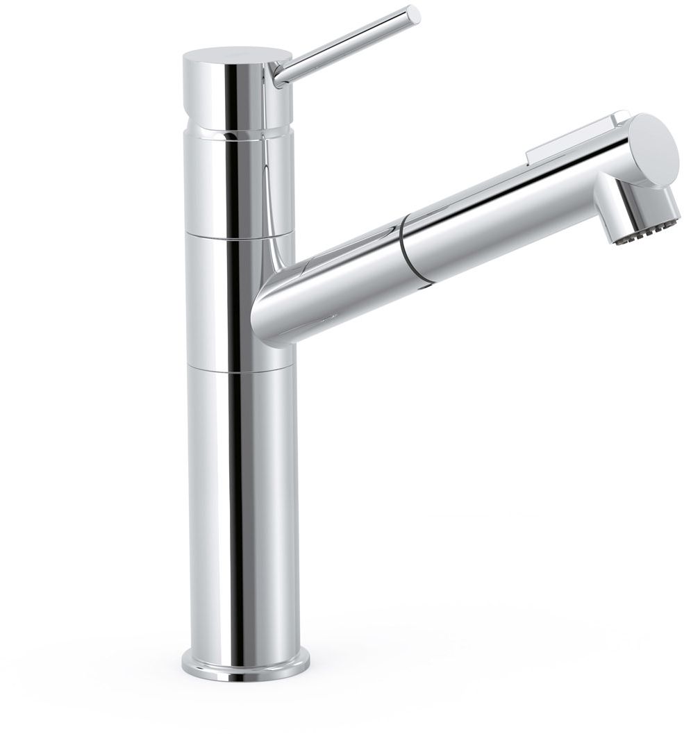 Tres Cocina bateria kuchenna stojąca z wyciąganą wylewką chrom 03043401