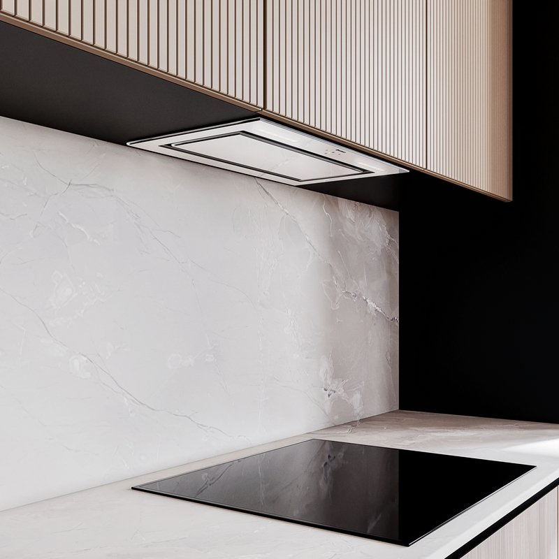 Globalo Design Lumotion 60.1 White Gest okap kuchenny 60 cm podszafkowy biały LUMOTION_60_1_WHITE