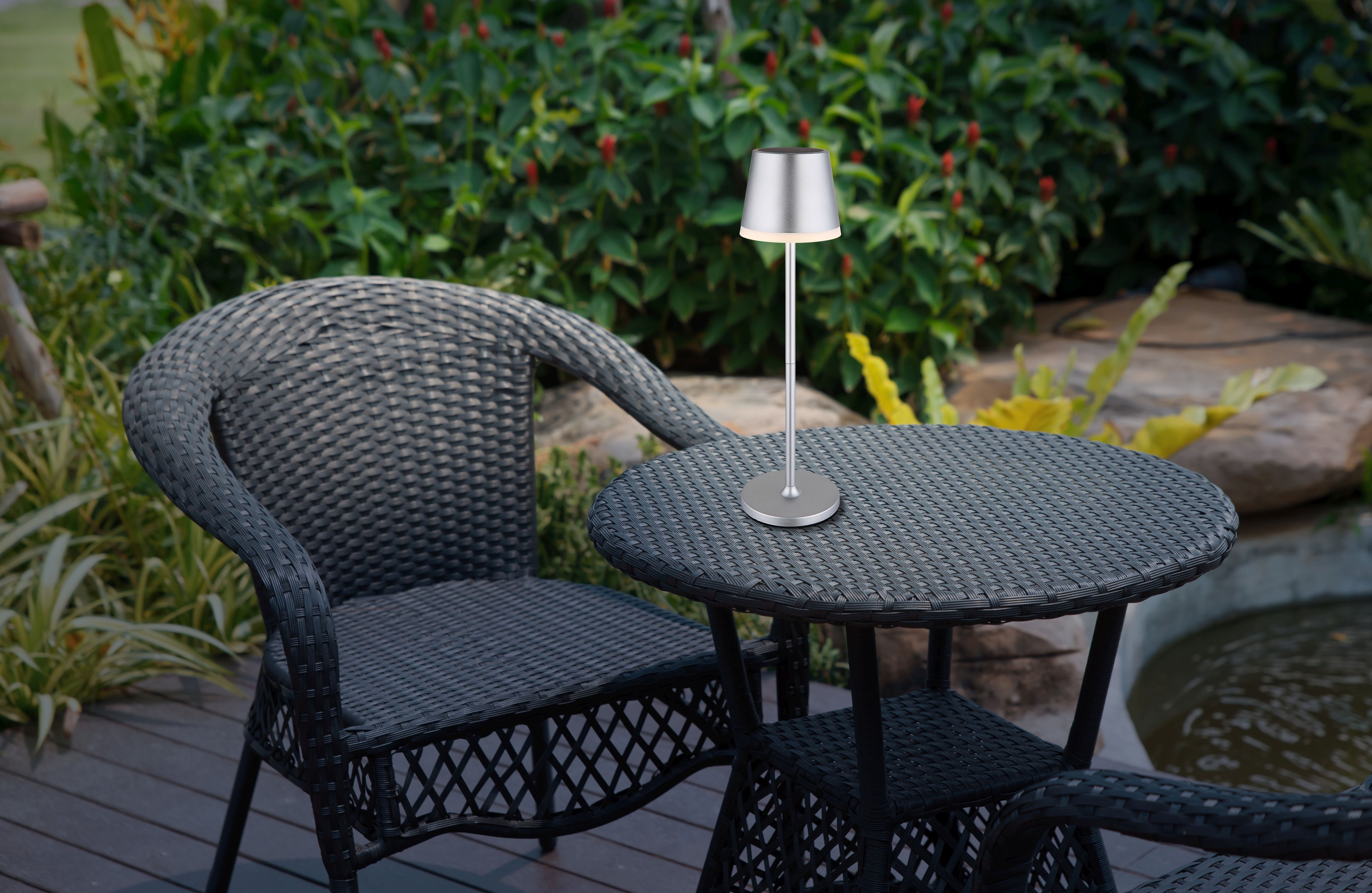 Globo Lighting Solar lampa solarna stołowa 1x0,06 W srebrny 36637SM