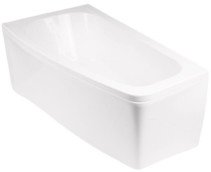 Zestaw Besco Luna wanna narożna 150x80 cm lewa z obudową (#WAL150NL, OAL150NL)
