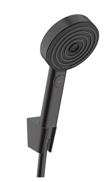Hansgrohe Pulsify Select S zestaw prysznicowy ścienny czarny 24305670