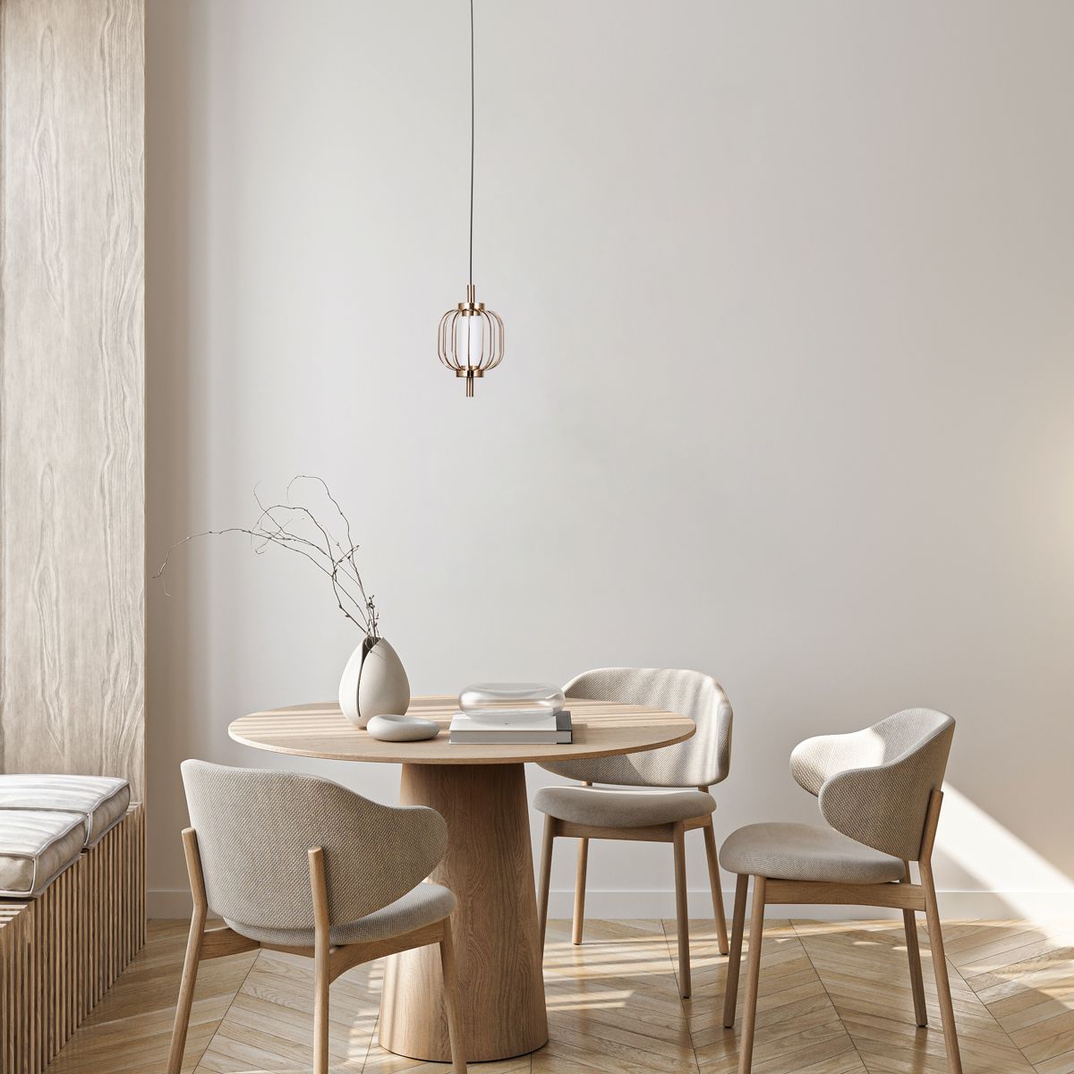 Italux Pedro lampa wisząca 1x4 W złota PND-34405-1-HBR