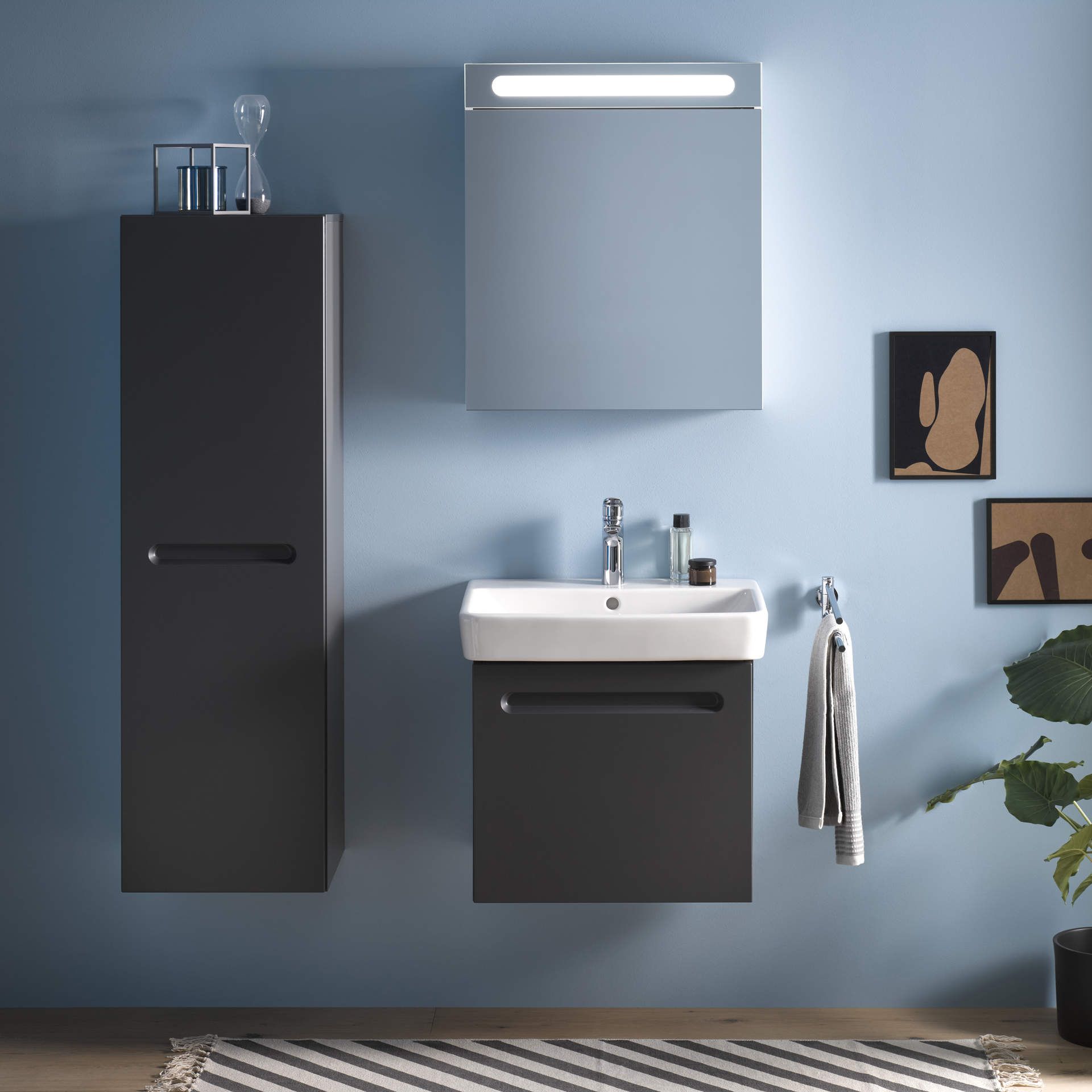 Duravit No.1 szafka 40 cm półwysoka wisząca prawa grafit mat N11308R49490000 - Wysyłka w 24h