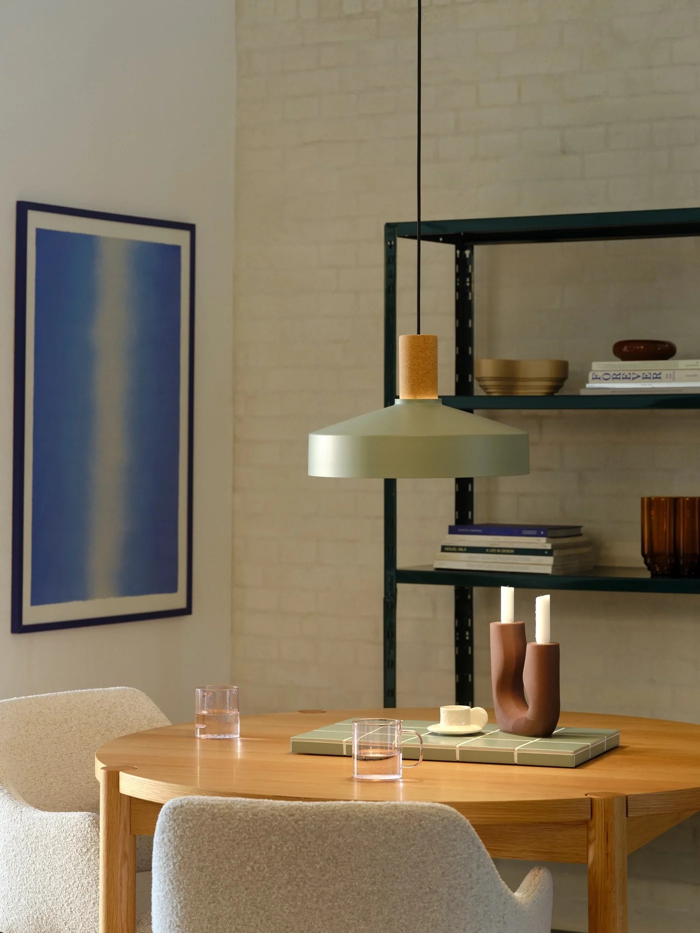 Nordlux Elvas cork lampa wisząca 1x60 W zakurzona zieleń 2512033023