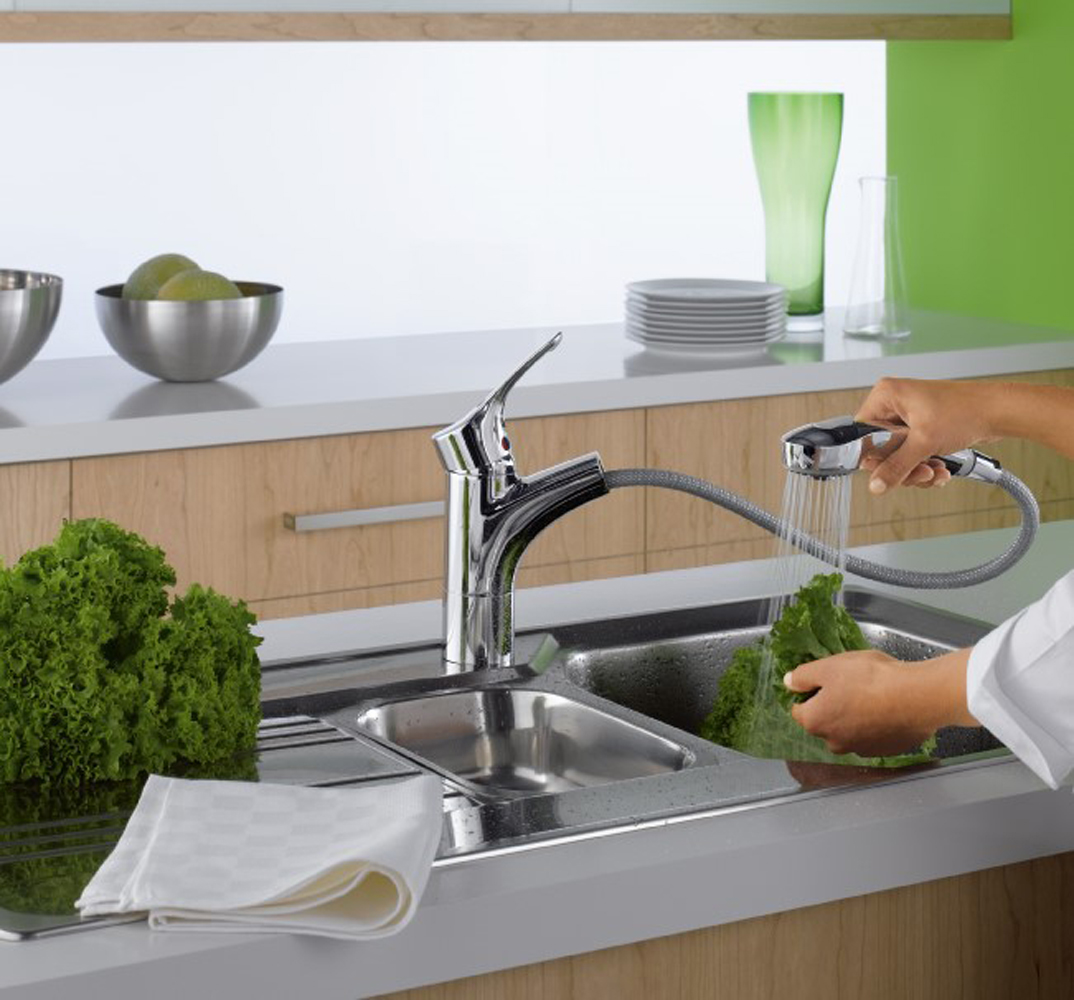 Kludi MX bateria kuchenna stojąca z wyciąganą wylewką chrom 399450562