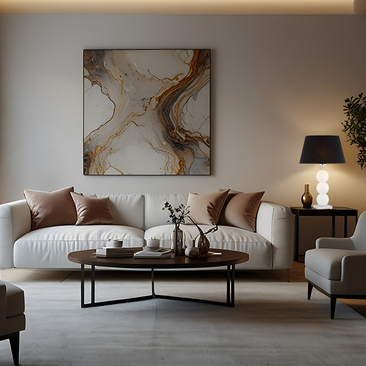 Argon Fudżi lampa stołowa 1x15W czarny/biały 3624