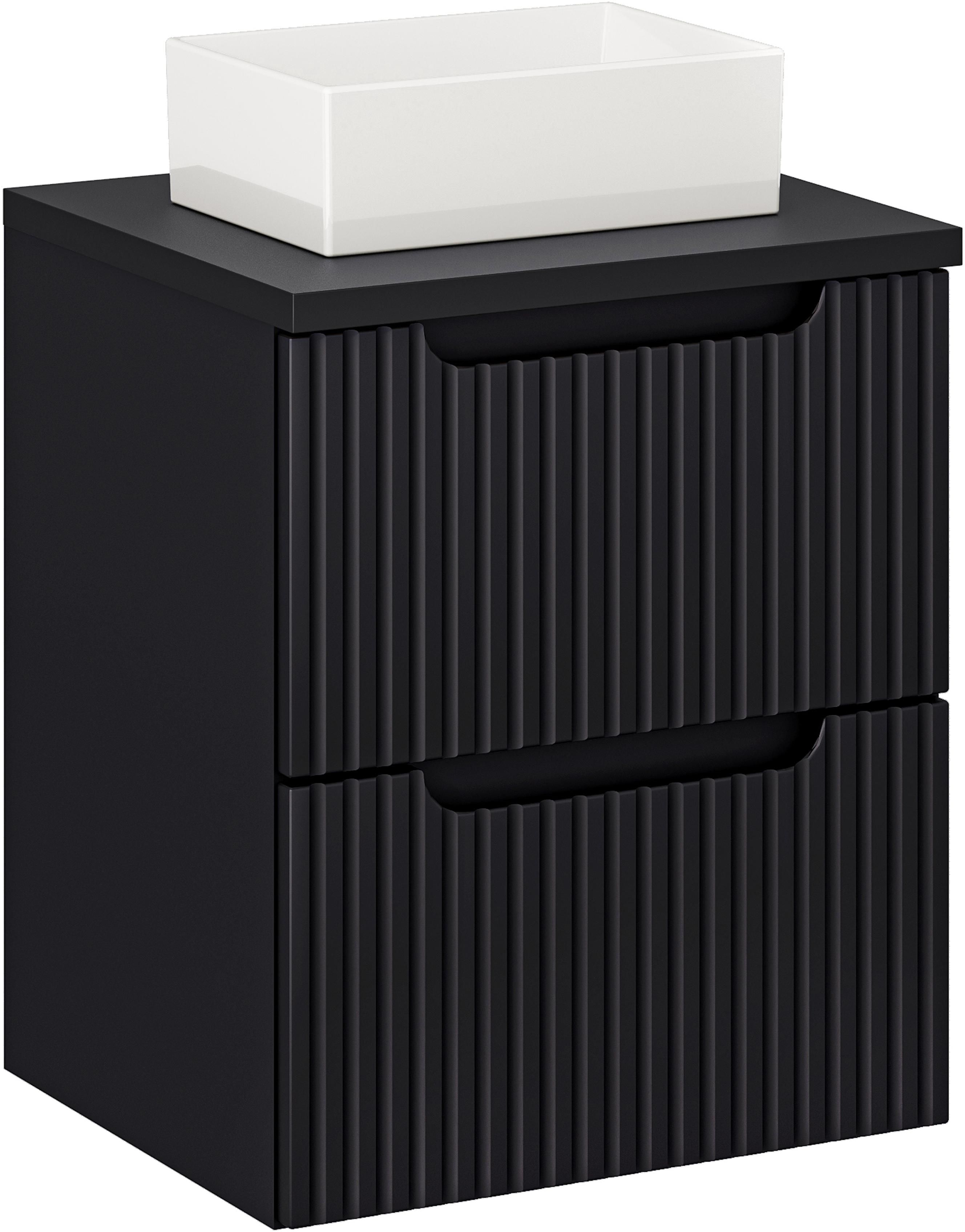 Comad Nova Black szafka 50 cm podumywalkowa wisząca z umywalką czarna SET-NOB B BLACK 50CM S UN GAJA 35 - Wysyłka w 24h