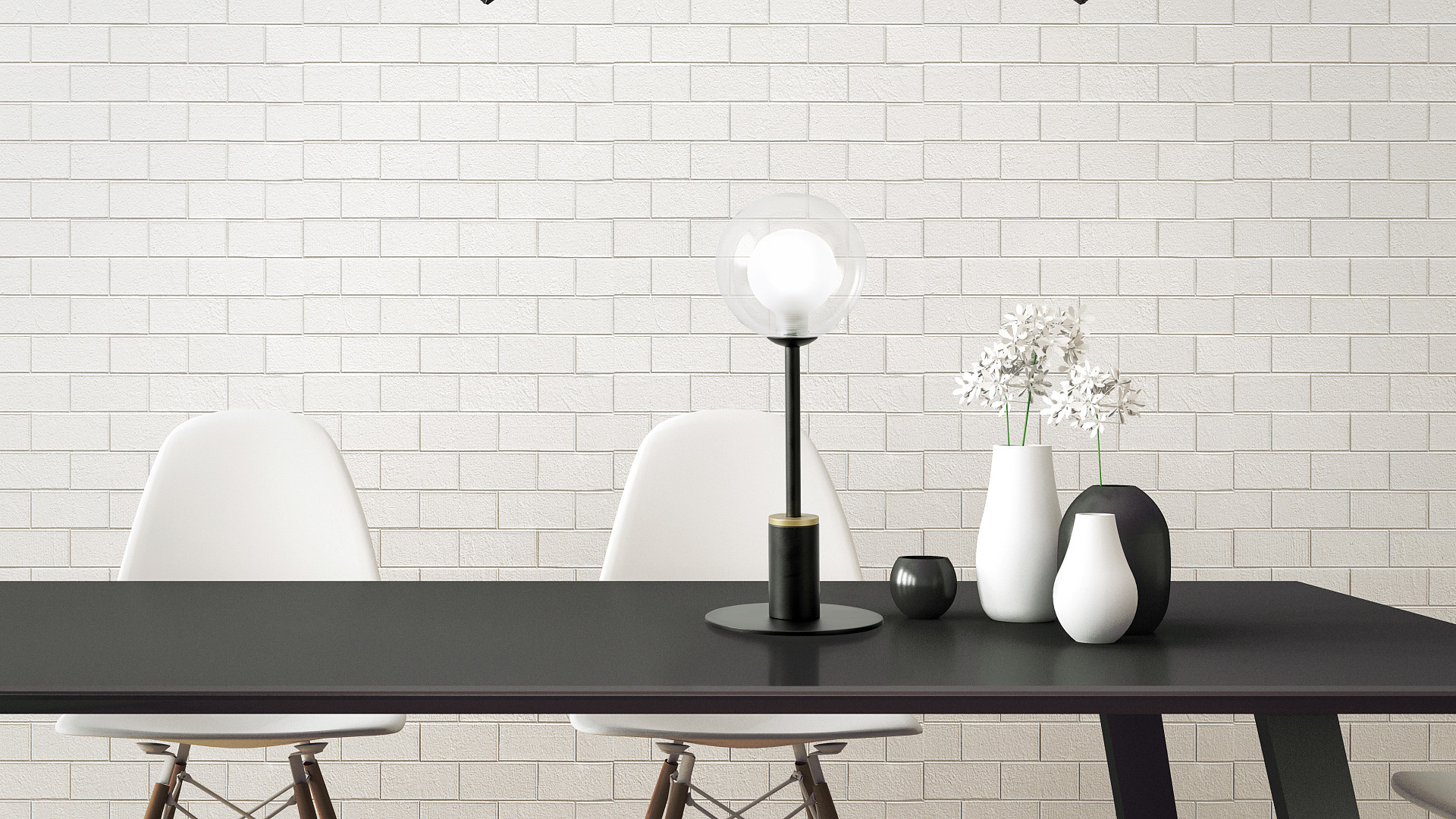 Miloox Cosmo lampa stołowa 1x40W czarna/przezroczysta 1744.171