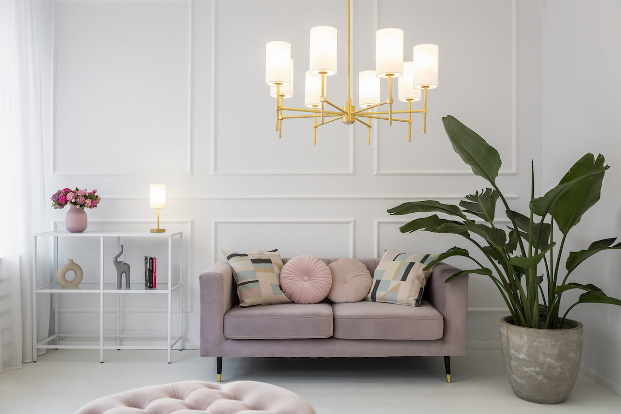 Argon Abruzzo lampa stołowa 1x7 W biała-mosiądz 8030