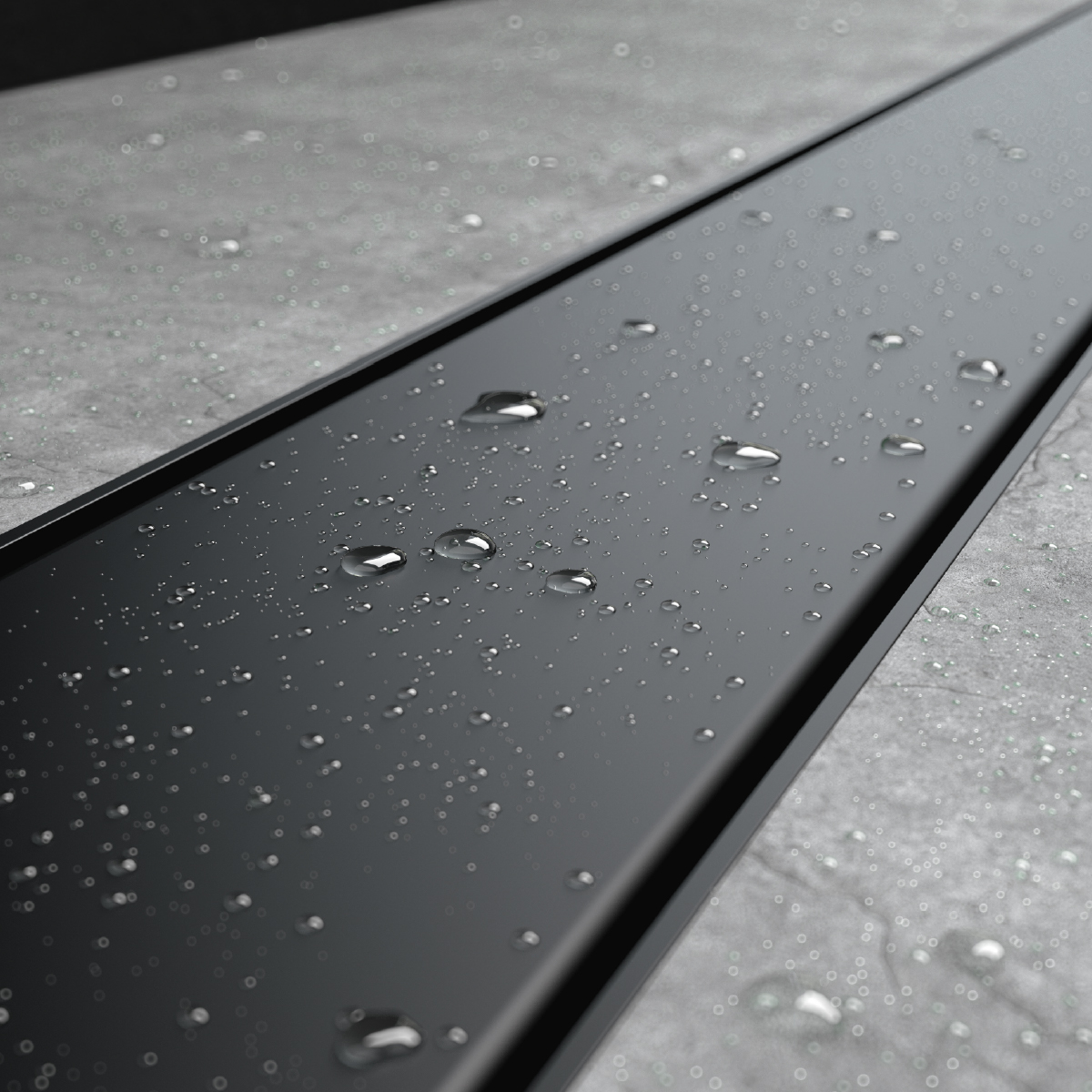 Oltens Langan 70 uniwersalny 2w1 odpływ prysznicowy liniowy 70 cm z kołnierzem czarny mat 30006300 - Wysyłka w 24h