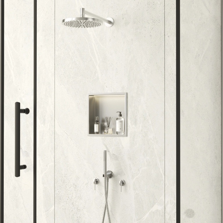 Balneo Wall Box LED Inox półka wnękowa 30 cm inox B0101010109-1