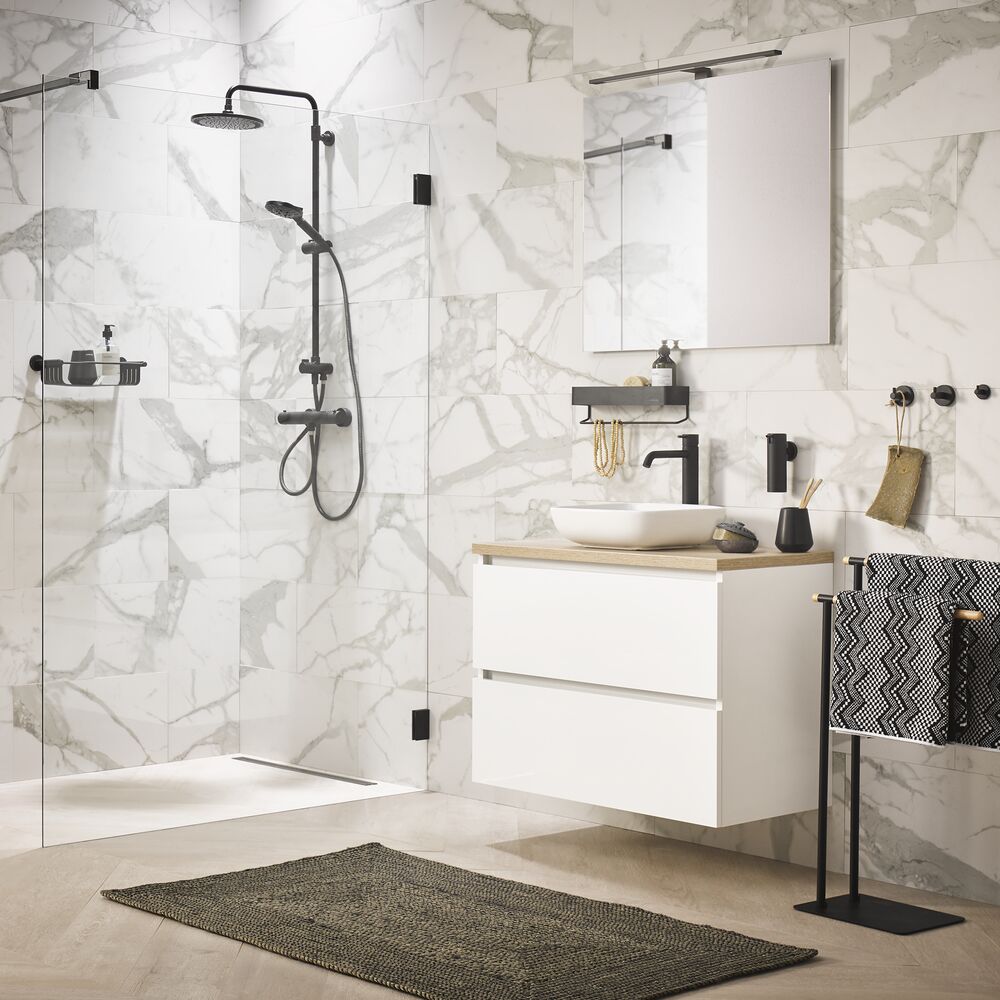 Tiger Boston wieszak na ręcznik ścienny czarny mat 309530746 - Wysyłka w 24h