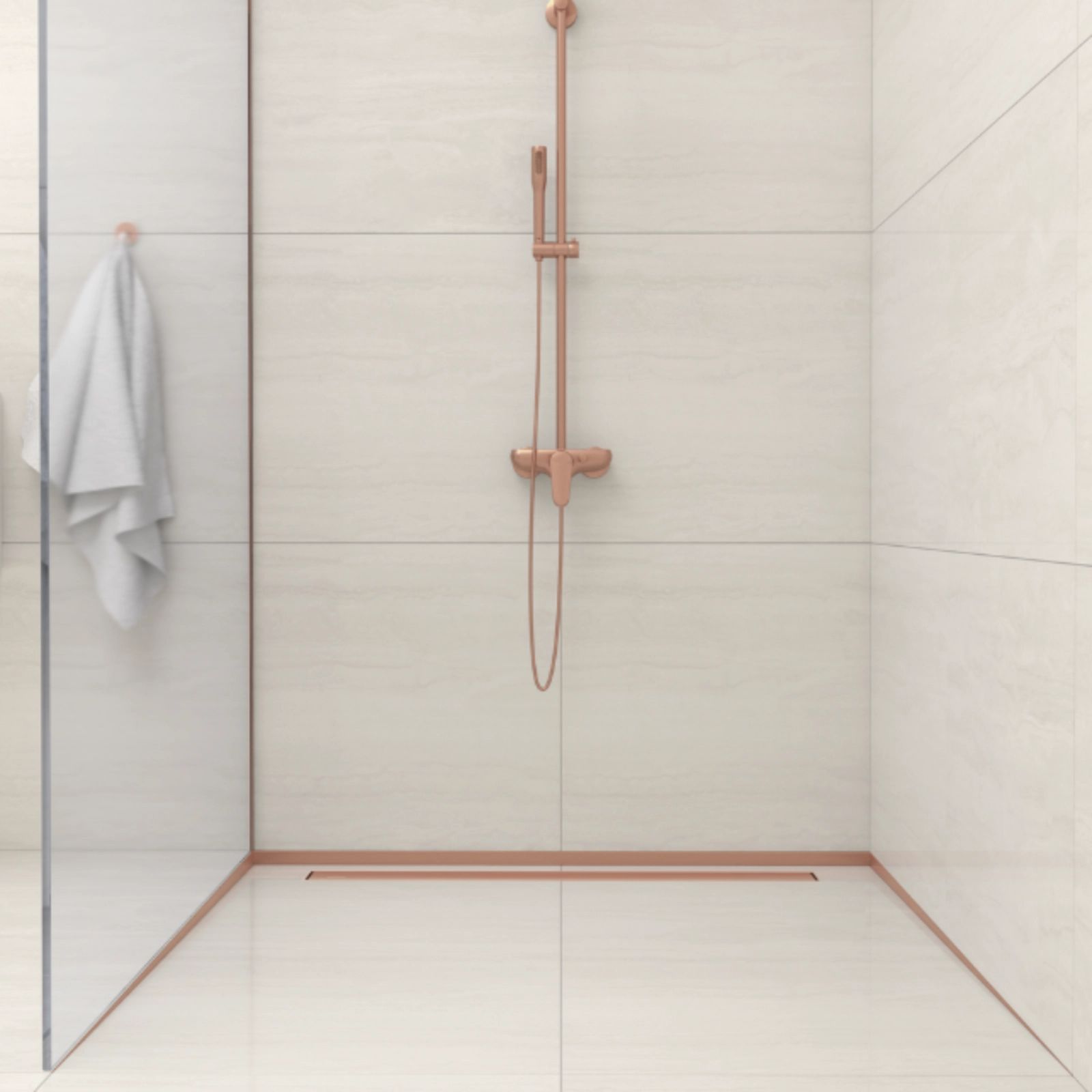 Balneo listwa kształtująca spadek 120 cm lewa miedziana D0101040210-1