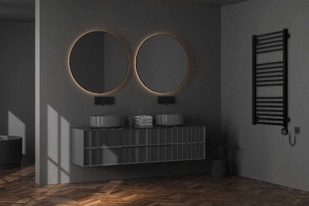 HeatQ Technology Base Up grzejnik elektryczny 71,2x40 cm czarny PNH3HQSCBB003BH3XXPT12B