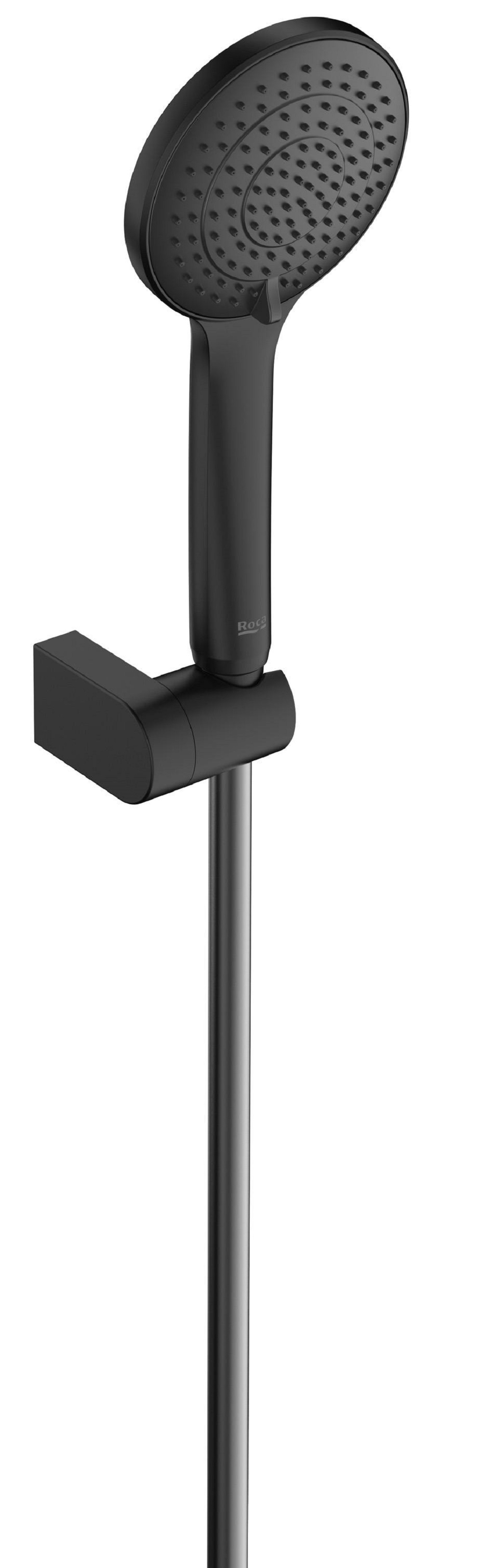 Roca Sensum zestaw prysznicowy ścienny czarny A5BG309NB0