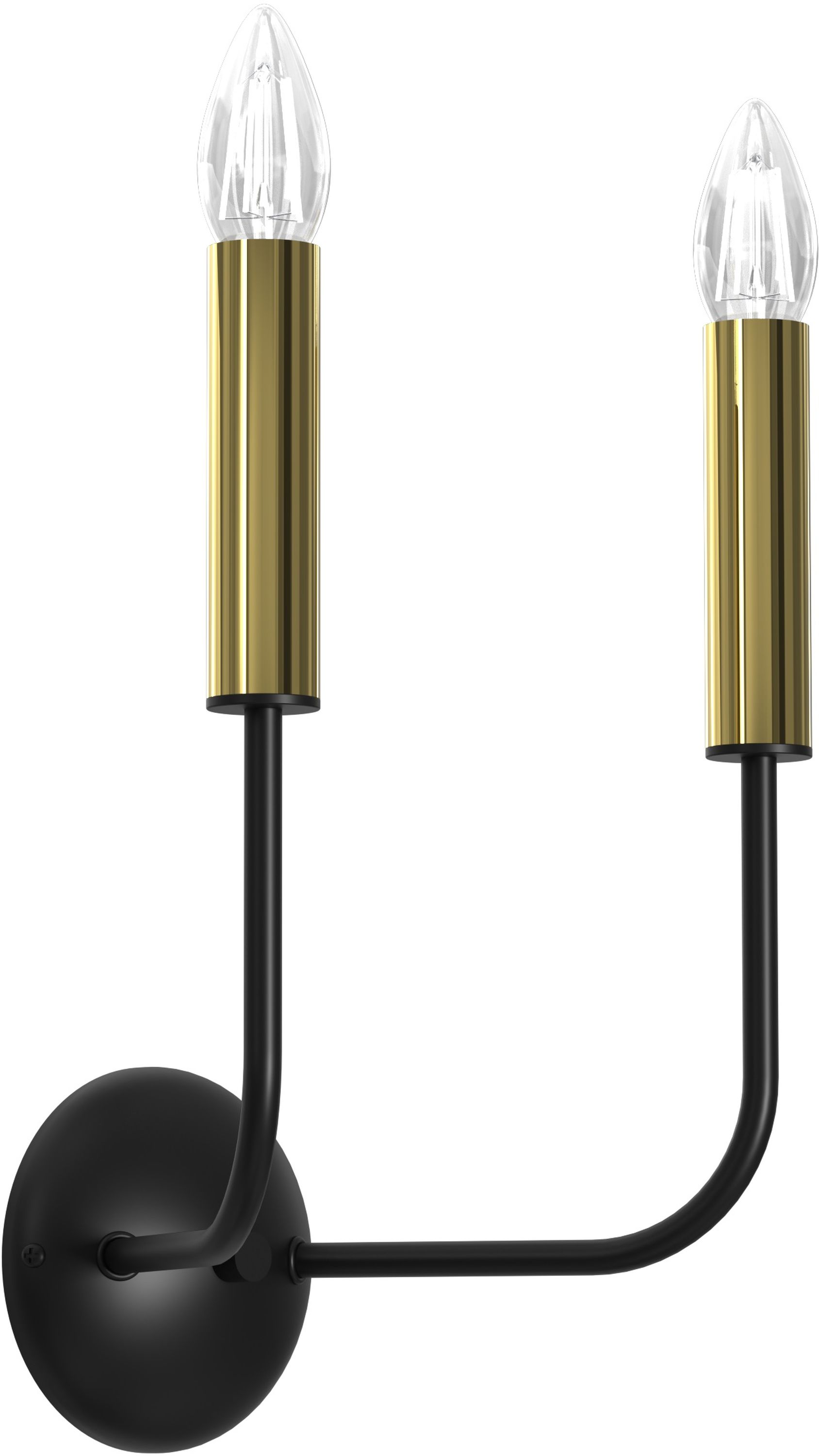 Luminex Akasya kinkiet 2x15W czarny/złoty 4278