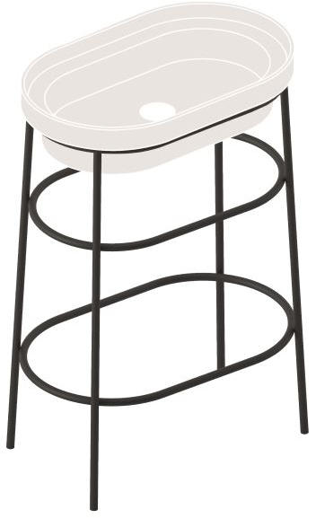 Art Ceram Fuori Scala stelaż stojący do umywalki czarny mat ACA05517