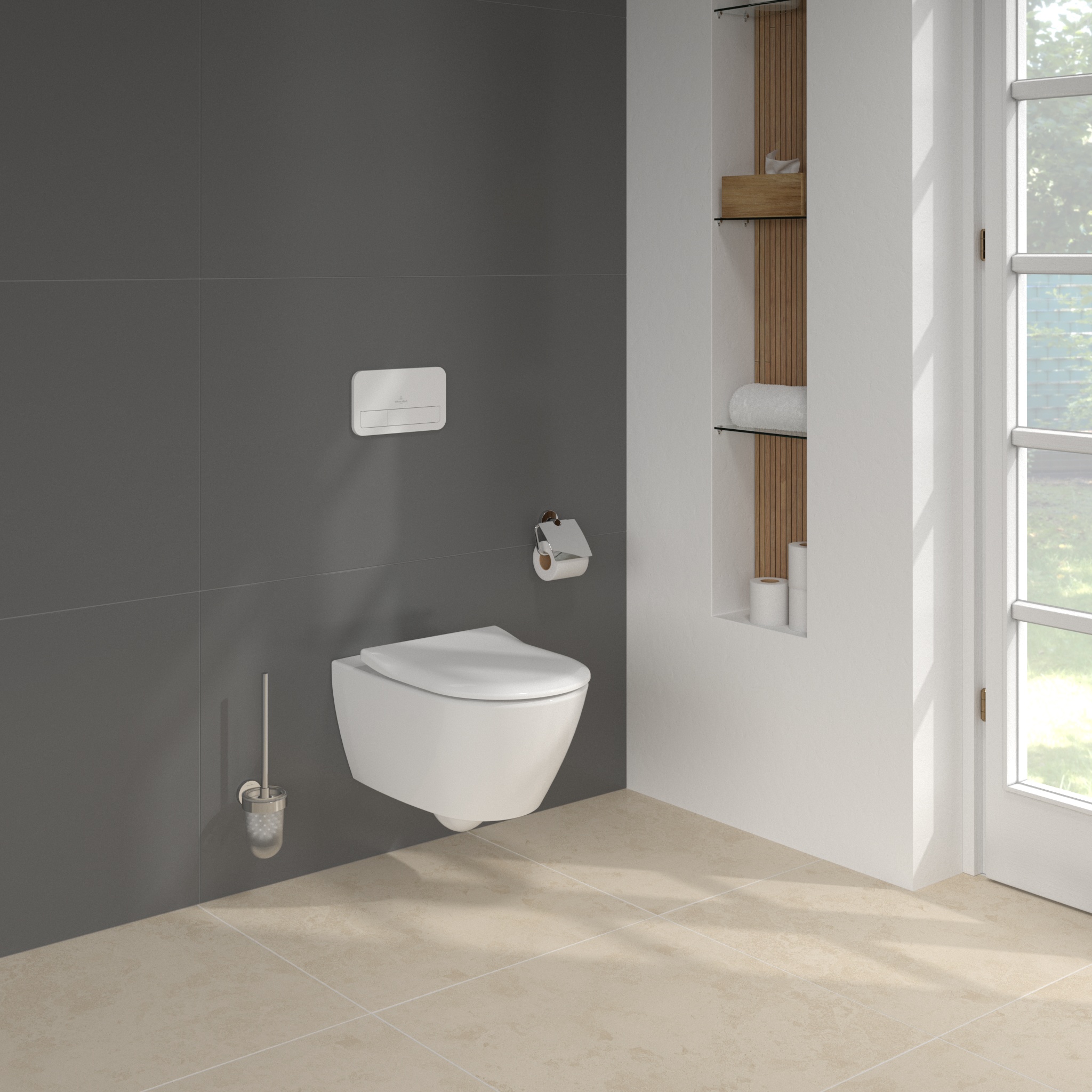 Zestaw Villeroy & Boch Subway 2.0 Combi-Pack stelaż podtynkowy miska WC wisząca z deską i przycisk biały (92242700, 5614R201, 92249068) - Wysyłka w 