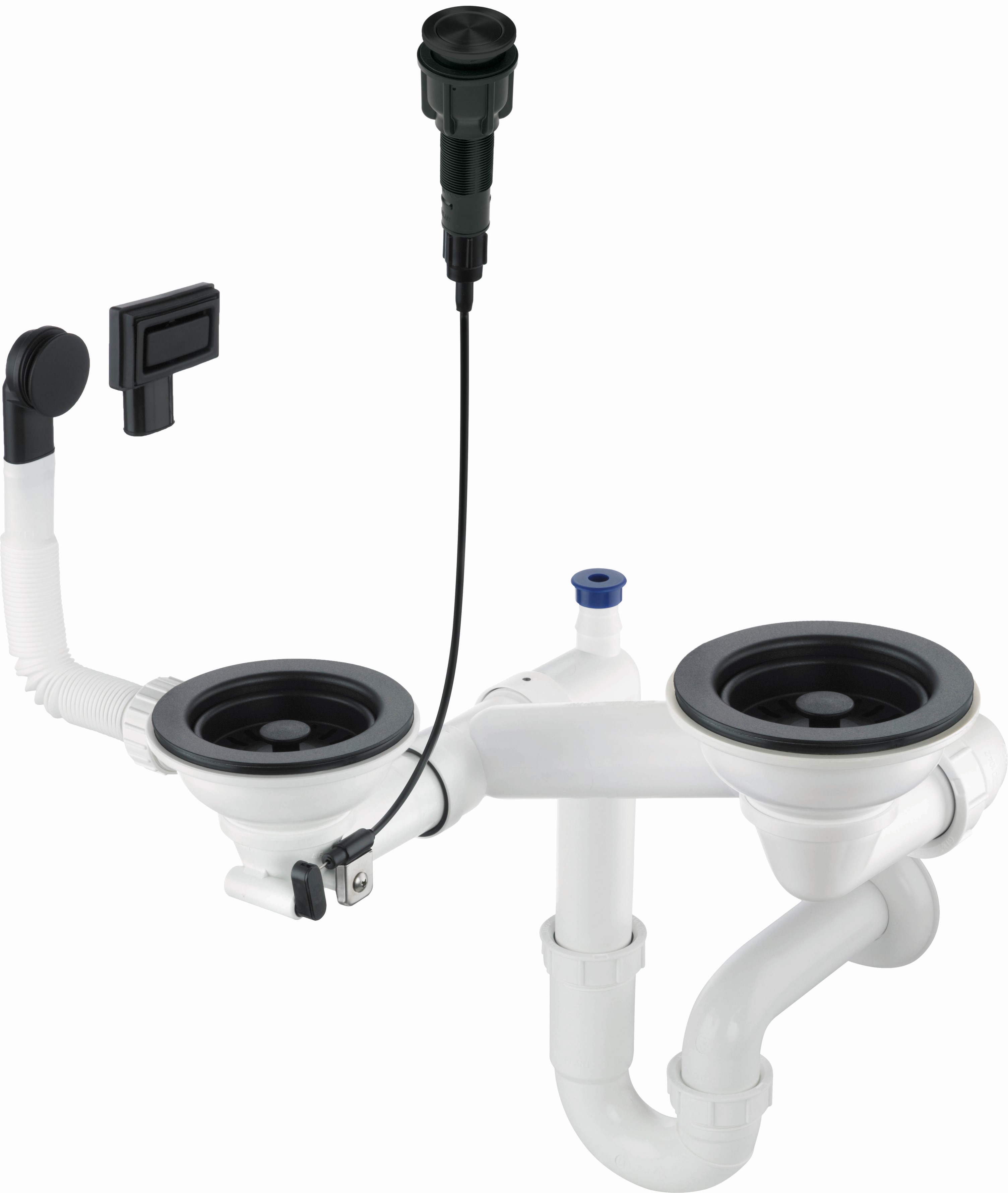 Deante Space Saver syfon zlewozmywakowy czarny mat ZXYN983