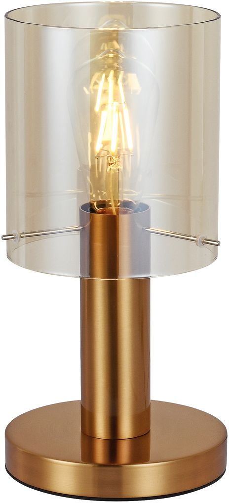 Italux Sardo lampa stołowa 1x40 W mosiądz-bursztynowa TB-5581-1-BRO+AMB