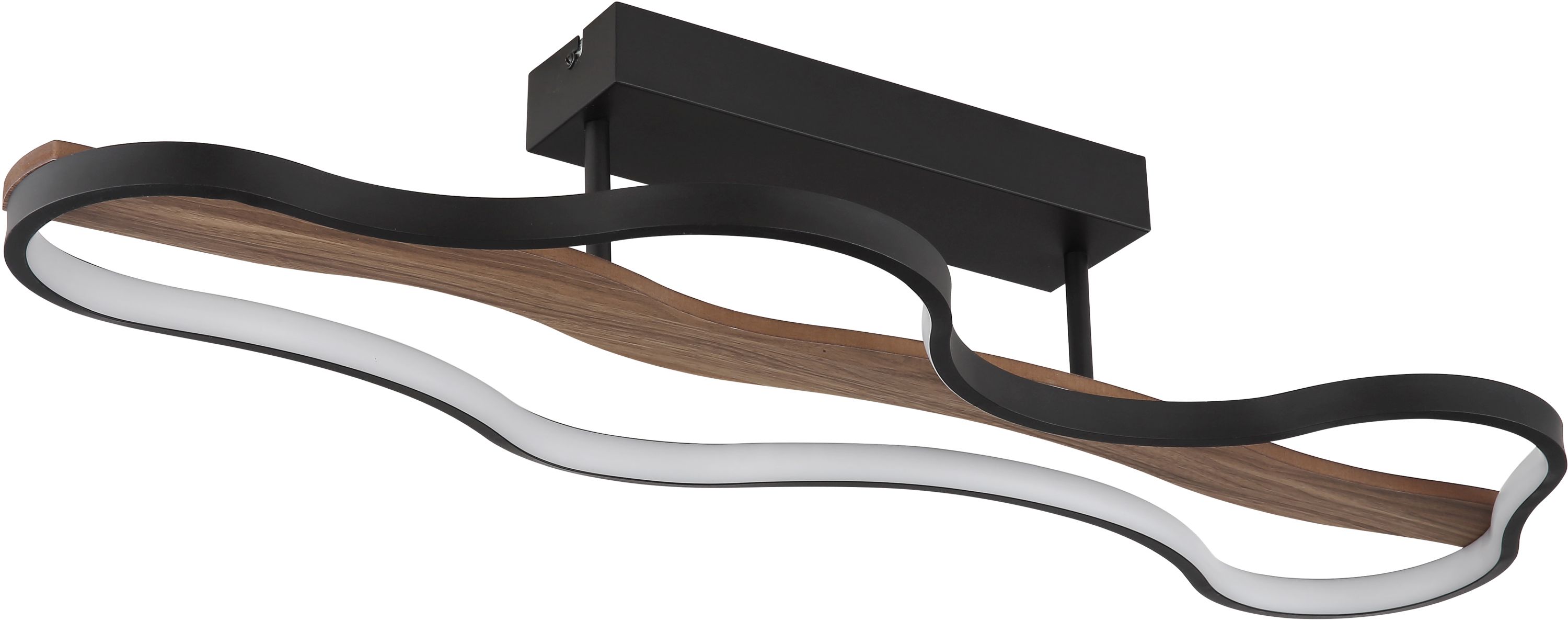 Globo Lighting Bezzy lampa podsufitowa 1x30W czarny mat/drewno 67181D