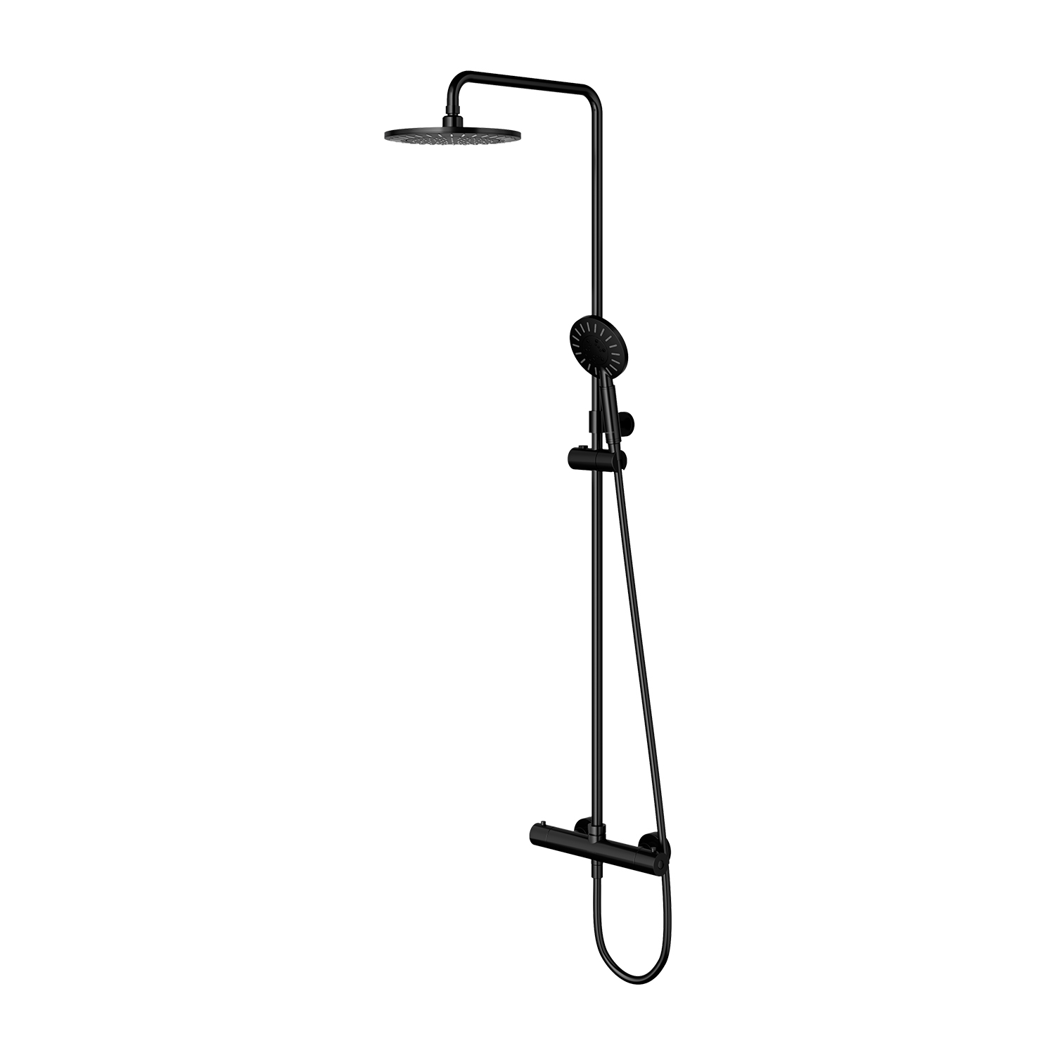 Omnires Y zestaw prysznicowy ścienny termostatyczny z deszczownicą czarny mat Y1244NBL - Wysyłka w 24h