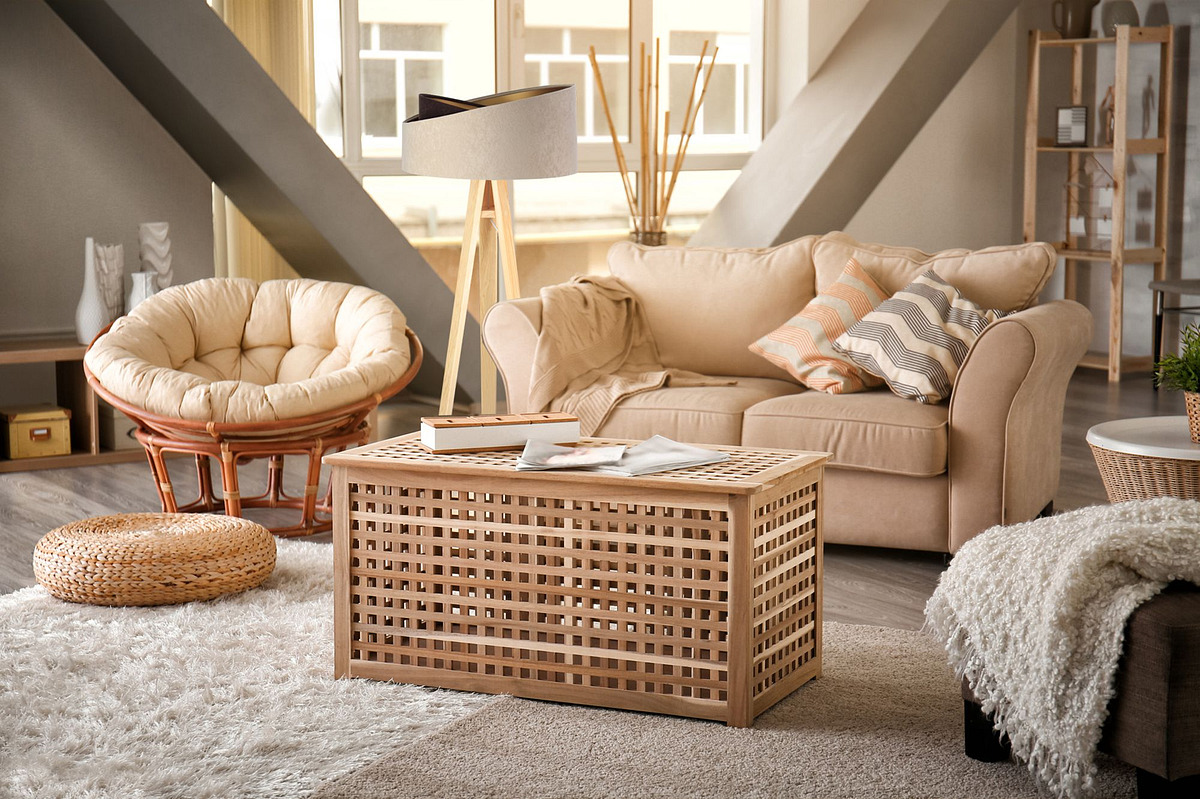 BPS Koncept Galaxy lampa stojąca 1x60 W złota-drewno-beżowa-brązowa 060P-019