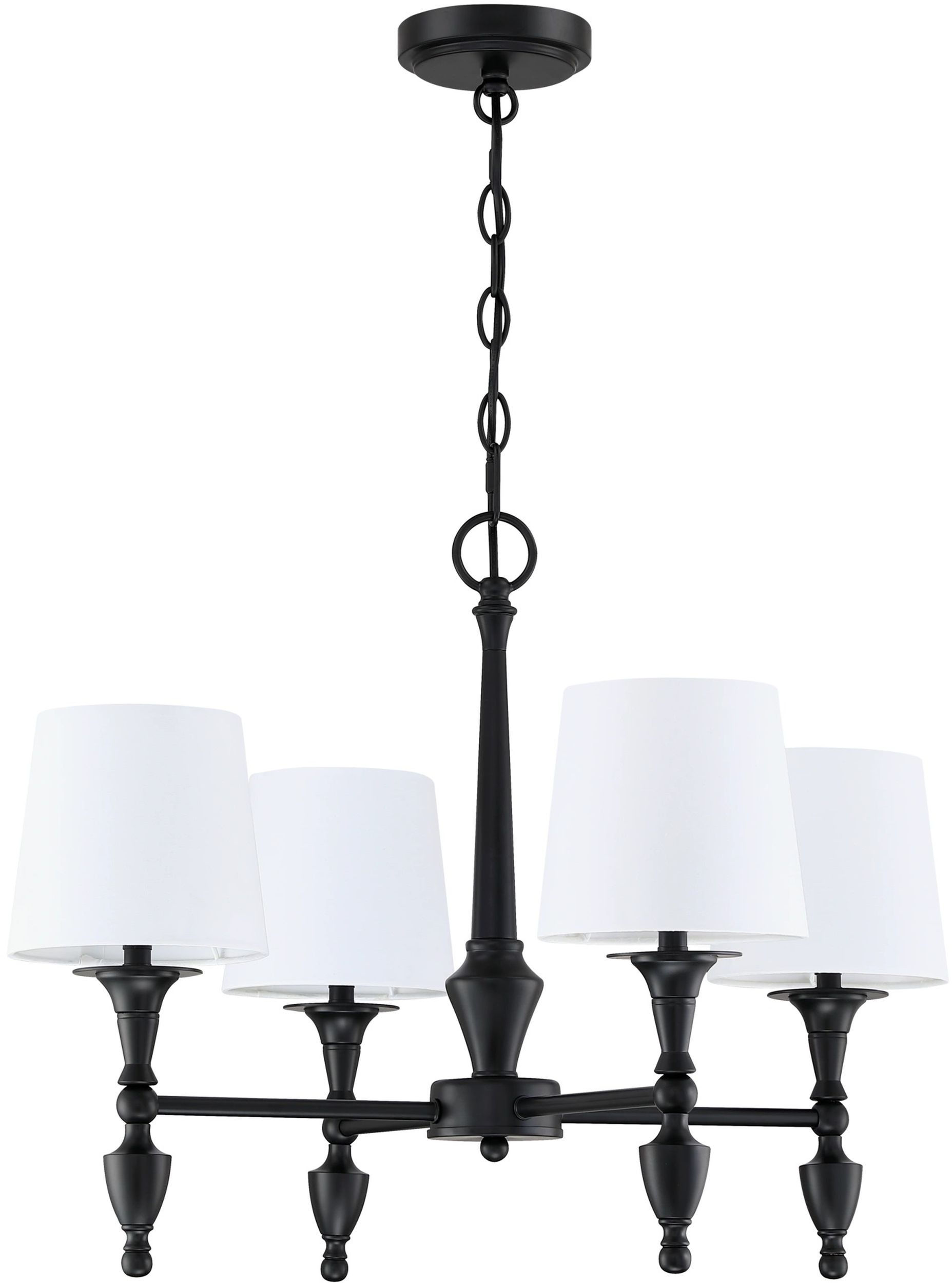 CosmoLight Austin lampa wisząca 4x40W biały/czarny P04166BK-WH