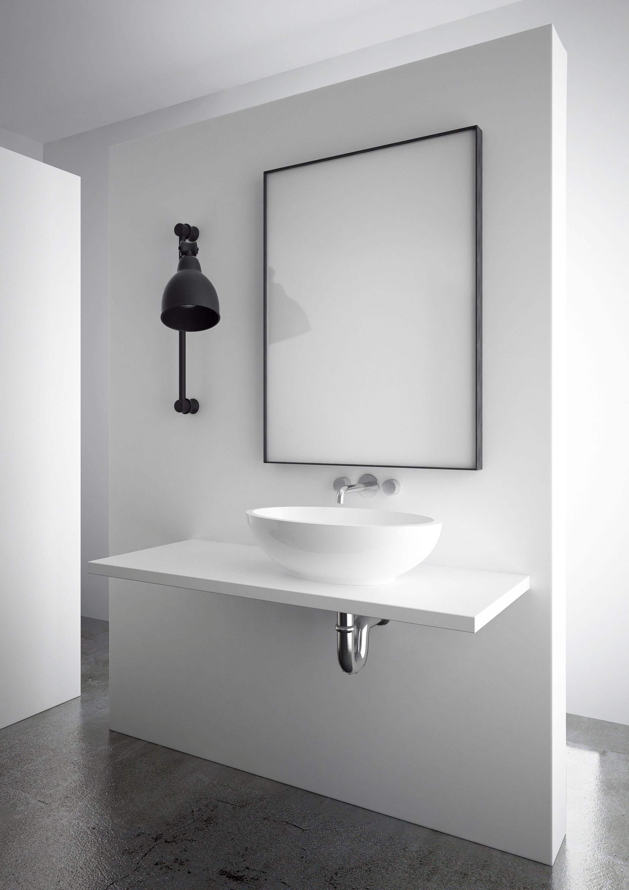 Dubiel Vitrum Stark Black lustro prostokątne 80x60 cm