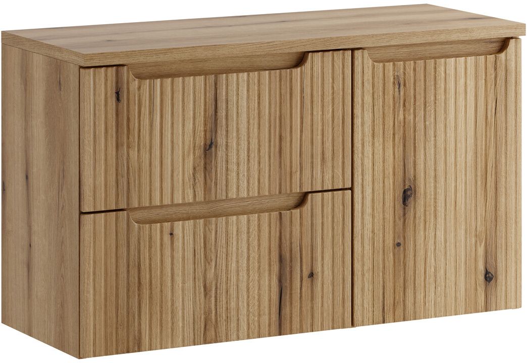 Zestaw Comad Nova Coast Evoke szafka 60 cm z blatem i szafką boczną wiszącą z koszem na pranie dąb SET-NOCE B OAK 100CM S LB