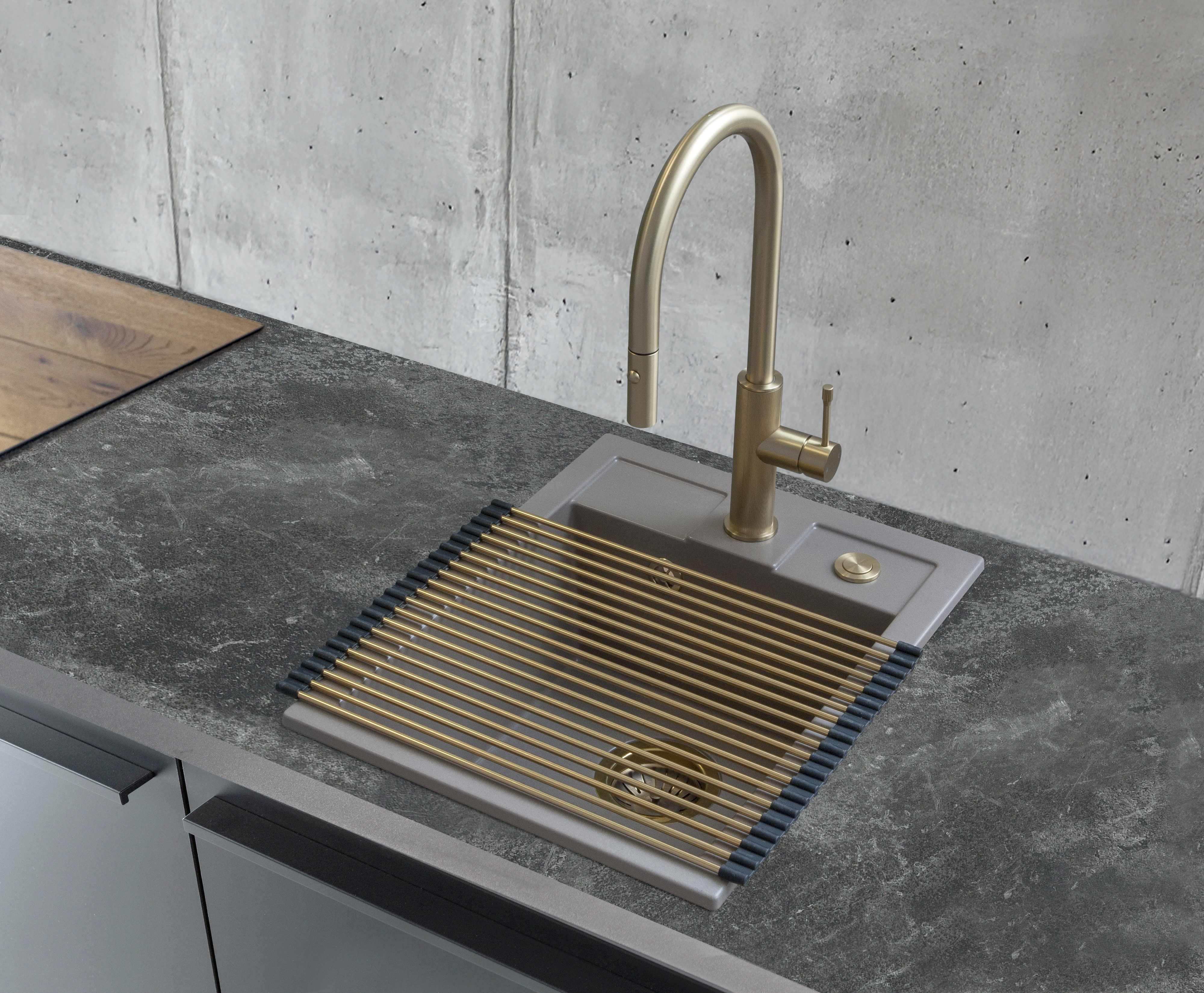 Berg Solo zlewozmywak granitowy 50x40 cm beżowy ZHB23103