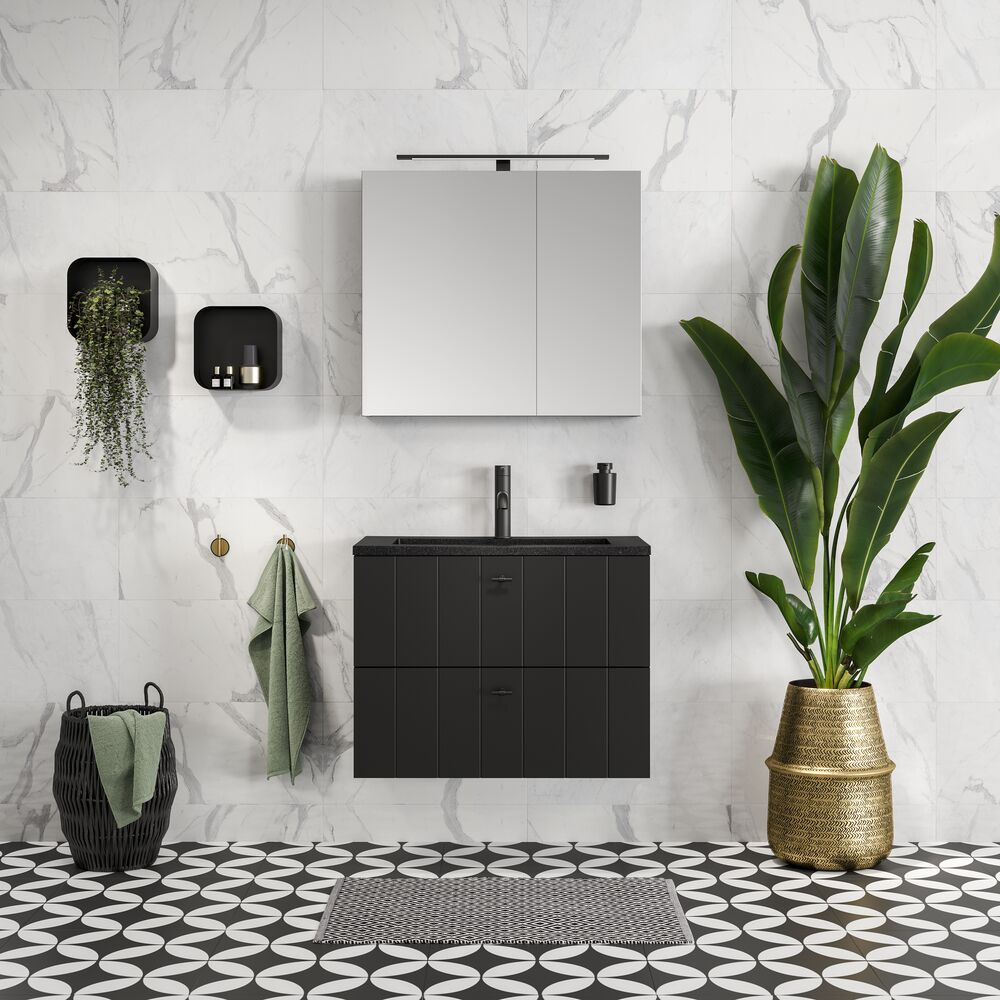 Tiger Maryport szafka 80 cm podumywalkowa wisząca czarny mat 1495028901 - Wysyłka w 24h