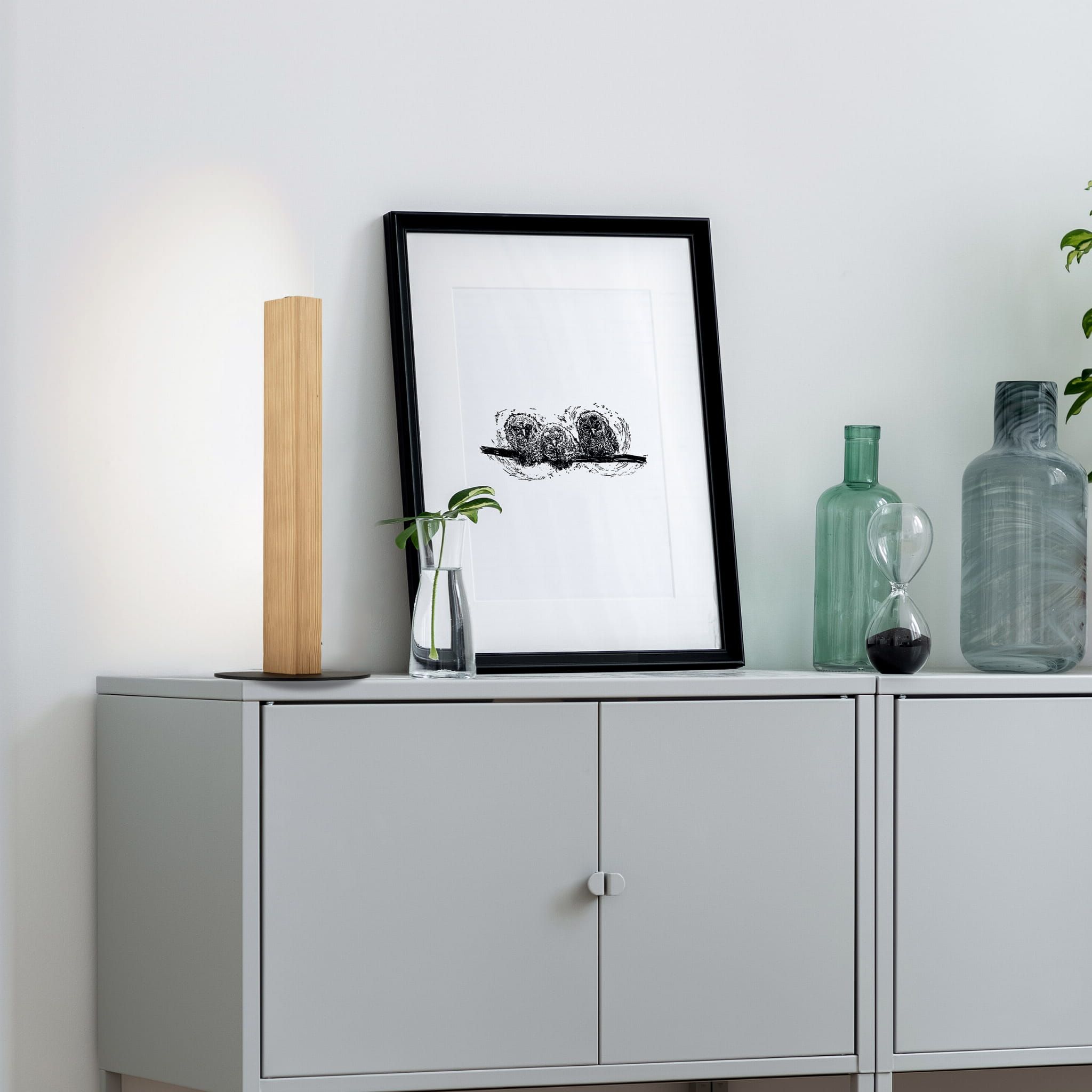 TK Lighting Teo lampa stołowa 1x36 W drewno 1412