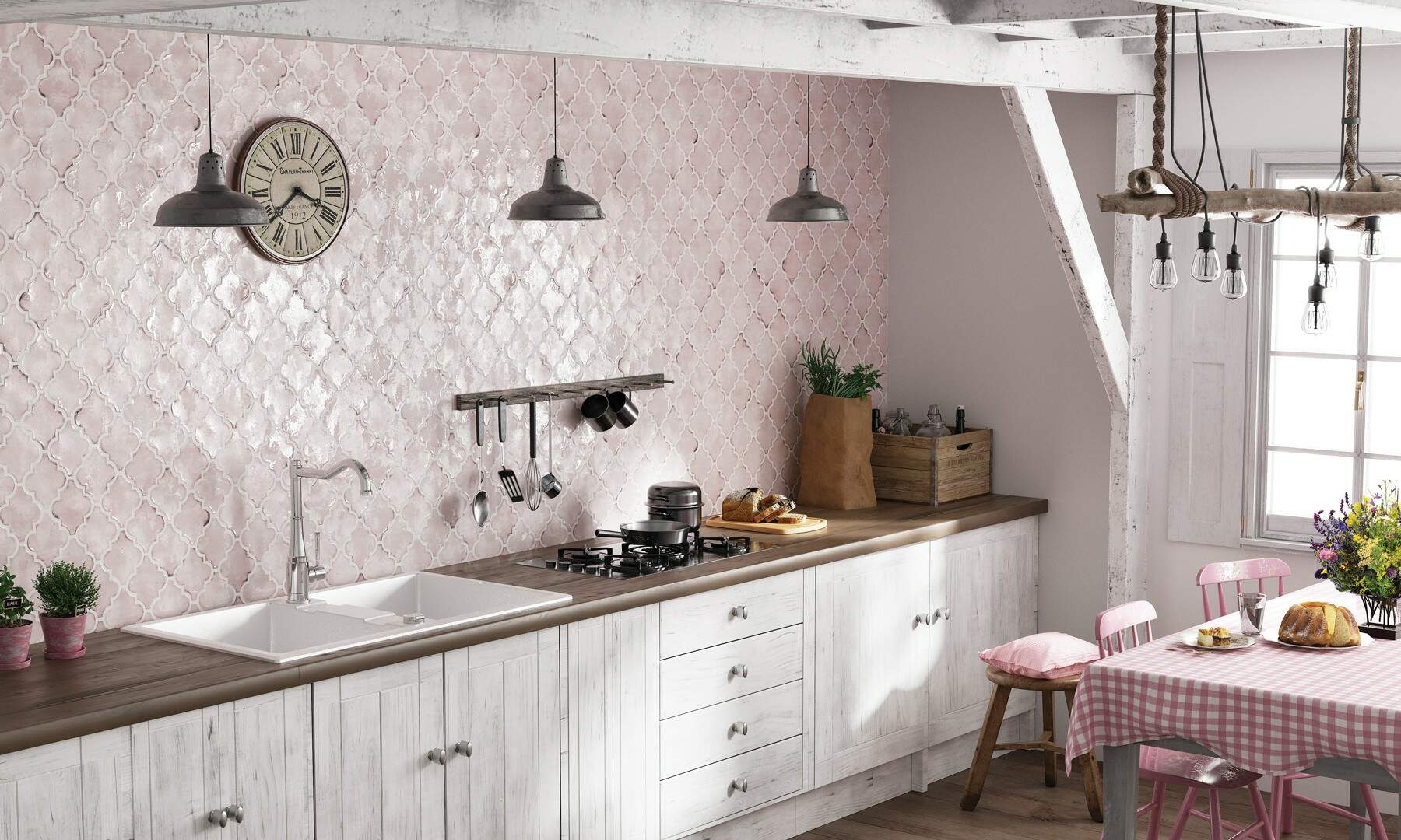 Deante Tamizo bateria kuchenna stojąca chrom BQT063M