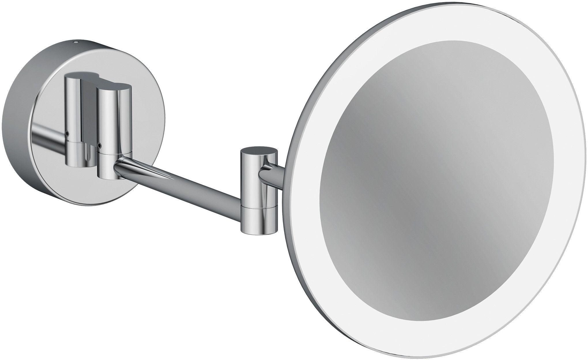 Kludi Vela R lusterko kosmetyczne 20,2x20,2 cm okrągłe z oświetleniem chrom 5899505W