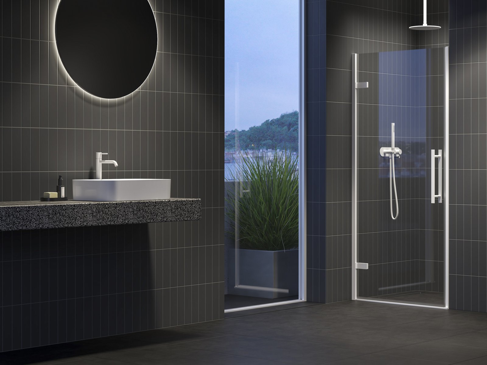 Ravak Cool! drzwi prysznicowe 90 cm uchylne biały mat/szkło przezroczyste X0VV70E00Z1