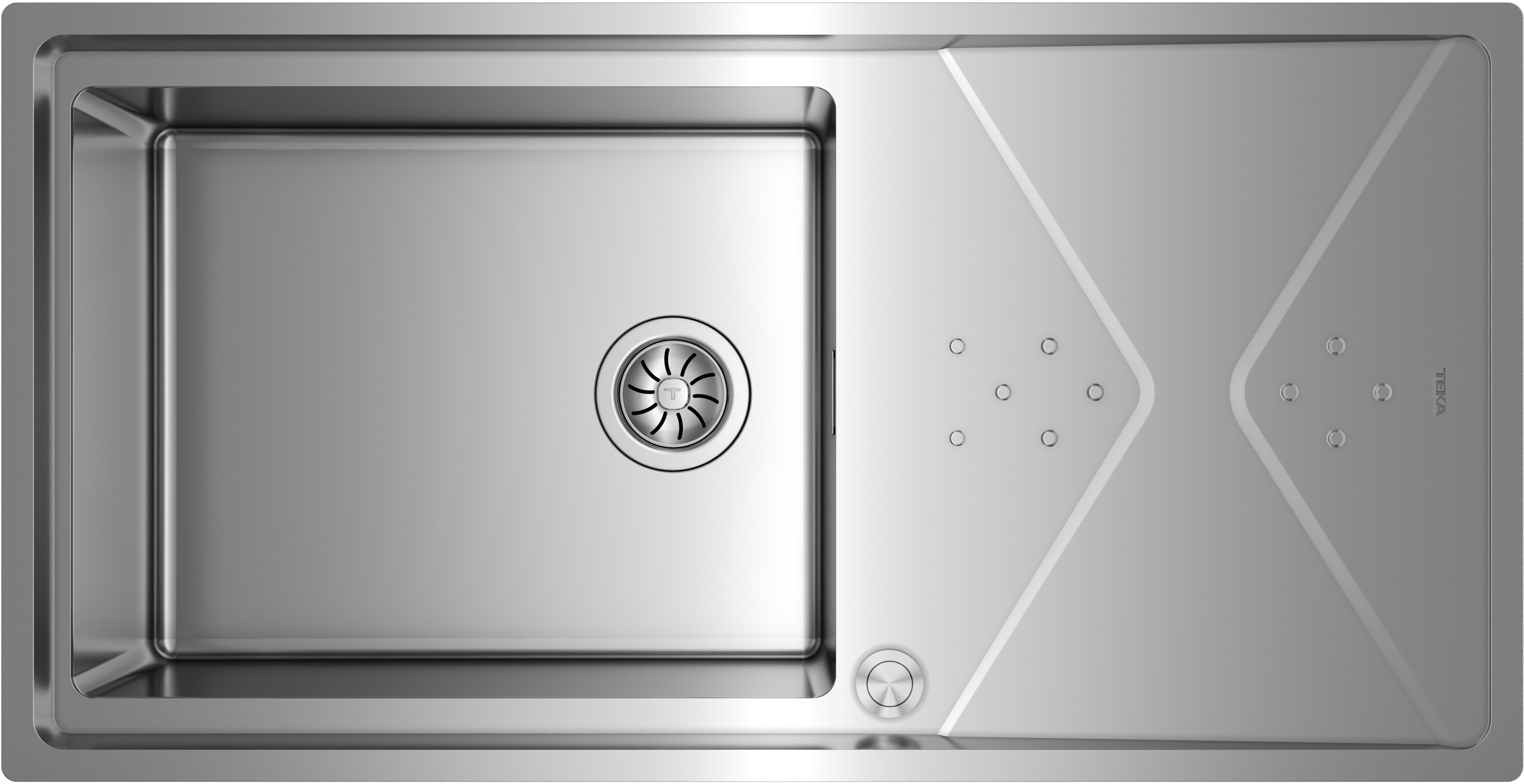Teka Brooklyn zlewozmywak stalowy z syfonem 98,4x50,4 cm 115100023 - Wysyłka w 24h