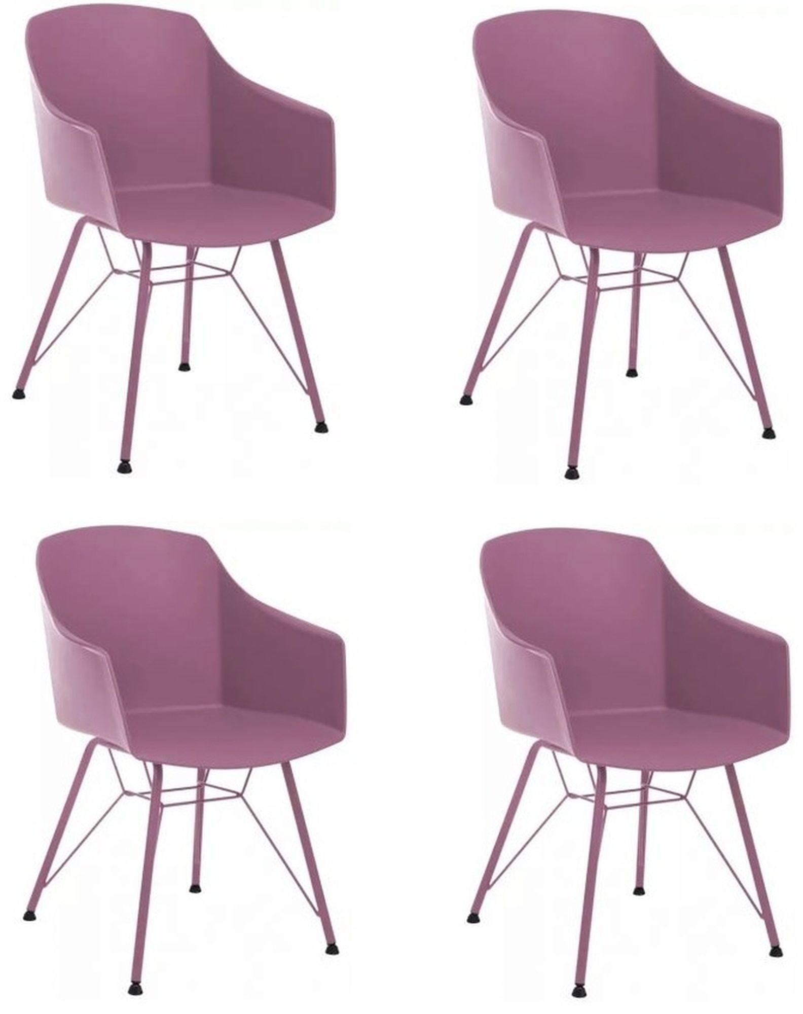 Mirpol Clara krzesło 4 szt zestaw różowe (SL7021WRÓŻOWY) - Wysyłka w 24h