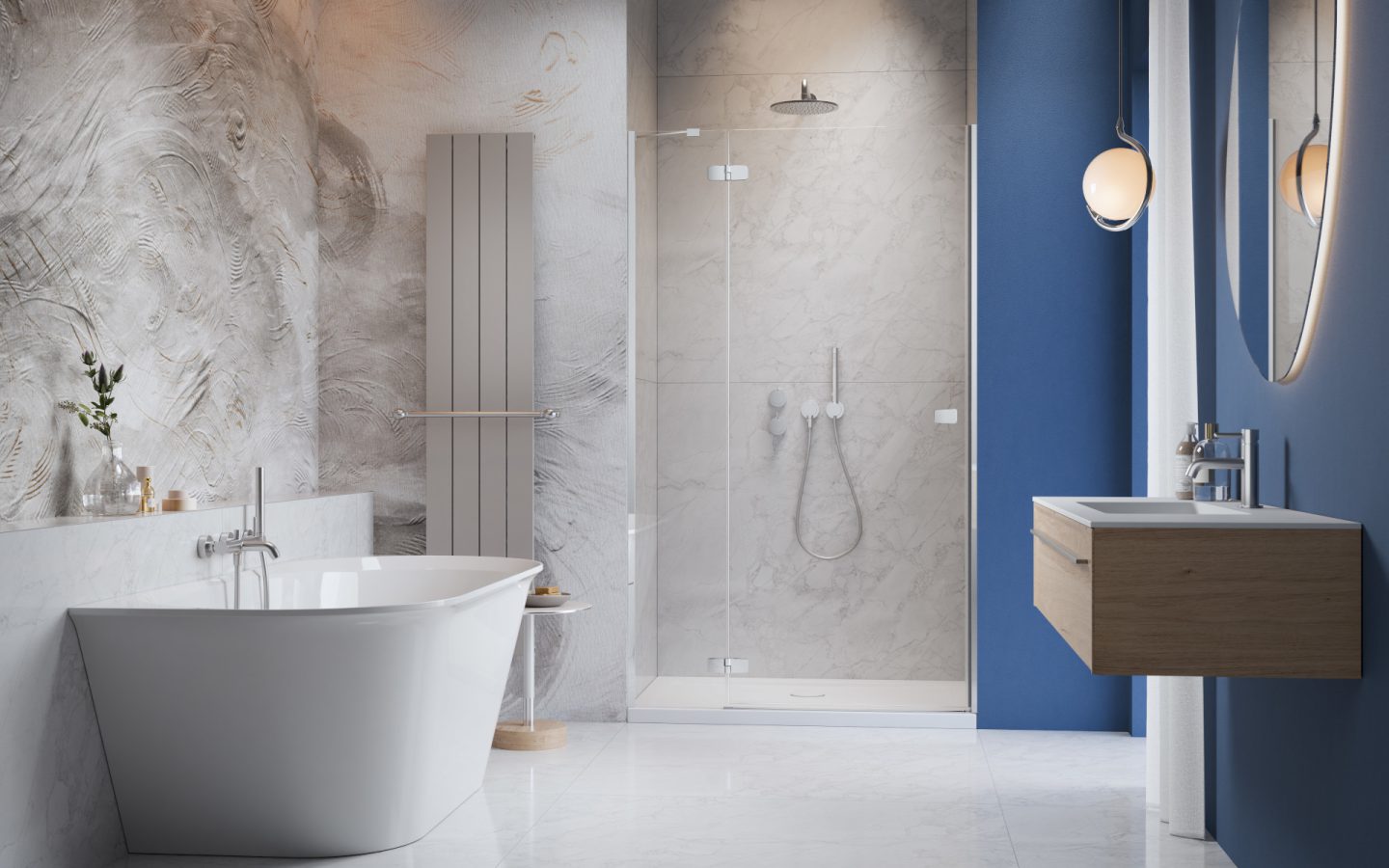 Radaway Fuenta Chrome DWJ drzwi prysznicowe 130 cm uchylne chrom połysk/szkło przezroczyste 1384017-01-01L