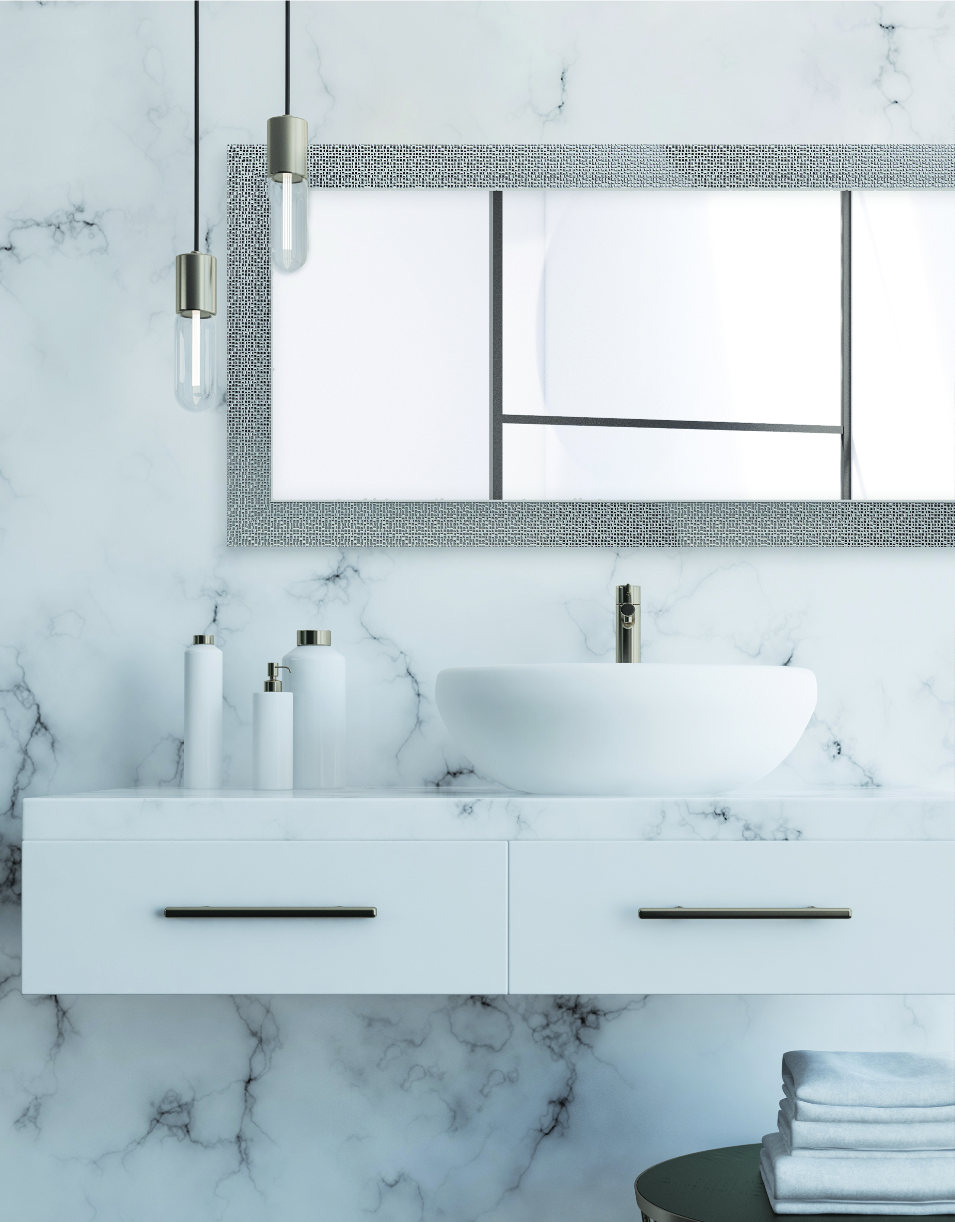 Ars Longa Tokio lustro 112x62 cm prostokątne srebrne TOKIO50100-S