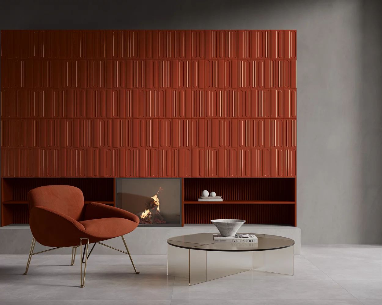 Paradyż Monpelli Wine Struktura B płytka ścienna 29,8x6,5 cm ceglasta